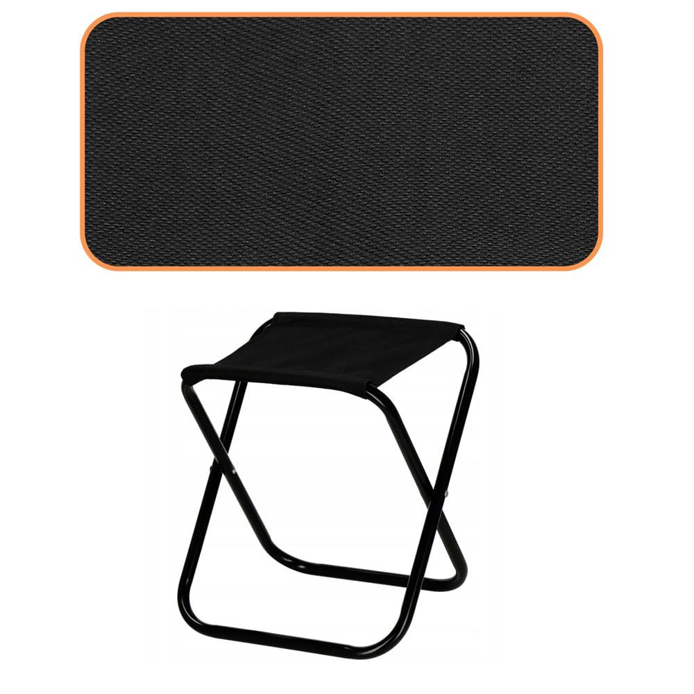 Scaun pliabil pentru camping sau pescuit, cadru metalic, maxim 100 kg, 26x26x34 cm, negru — imaginea 9