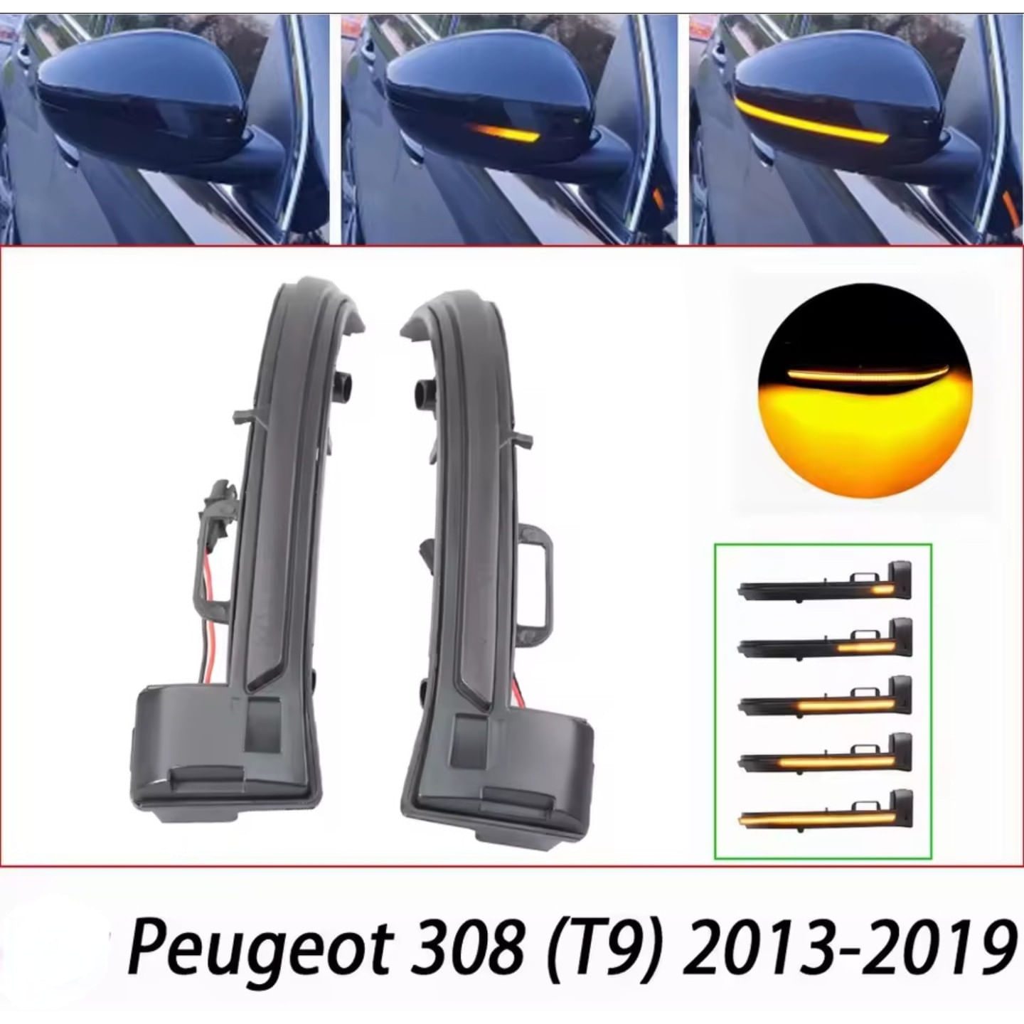 Semnalizari dinamice oglinda Peugeot 308 II 2013-2019