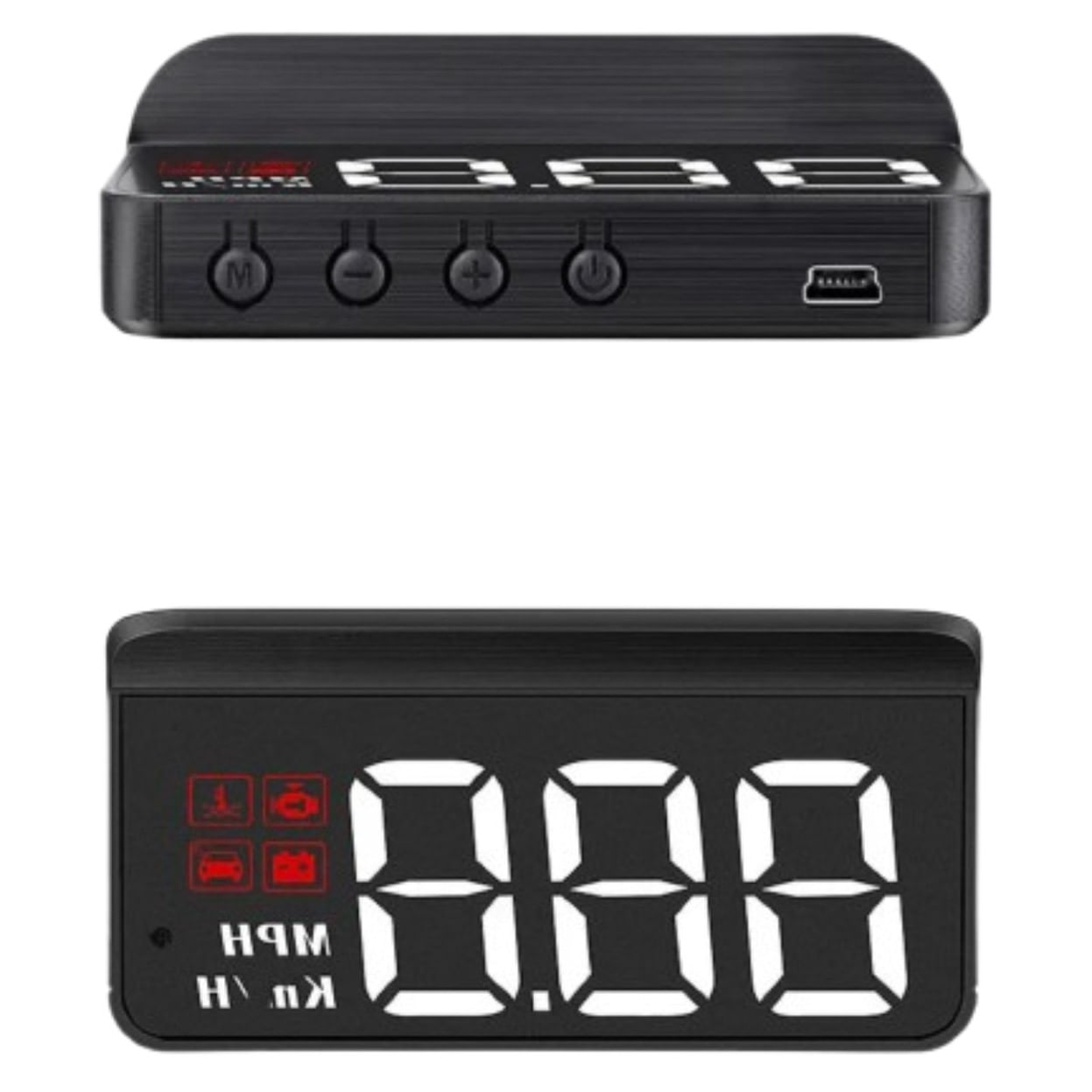 Ecran Head Up Display M3, Afisare kilometraj, Temperatura apa, Conectare la mufa OBDII, Proiector parbriz, 12V-24v