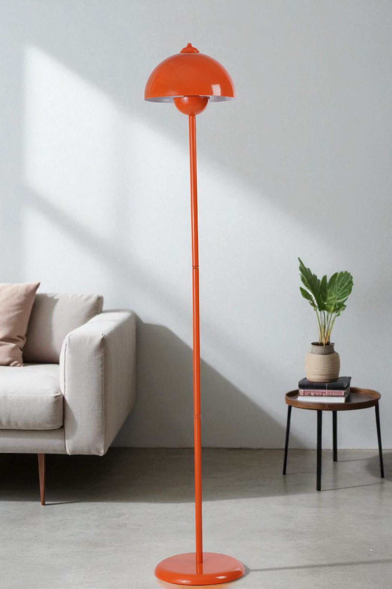 Lampadar Opviq, metal, 145 cm, portocaliu, 534LUN5315