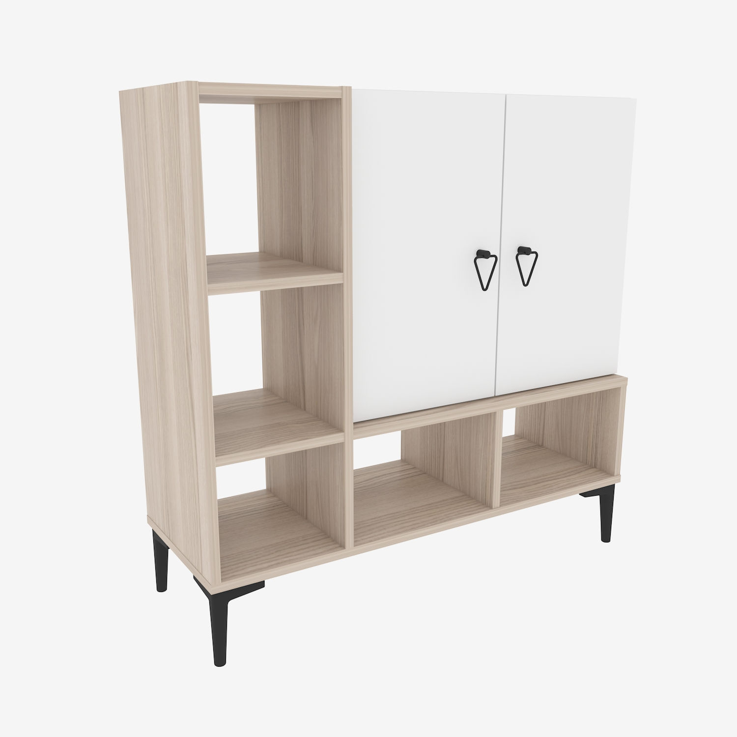 Consolă Hanah Home, PAL melaminat, 100 x 35 x 100 cm, alb/cordoba, 322RTC1503 — imaginea 2