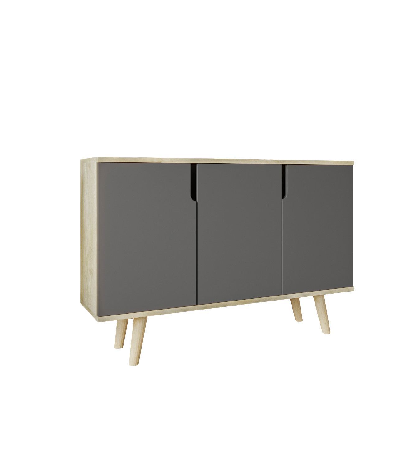 Consolă Hanah Home, PAL melaminat, 120 x 30 x 80 cm, sapphire stejar/antracit, 469ORN1519 — imaginea 5