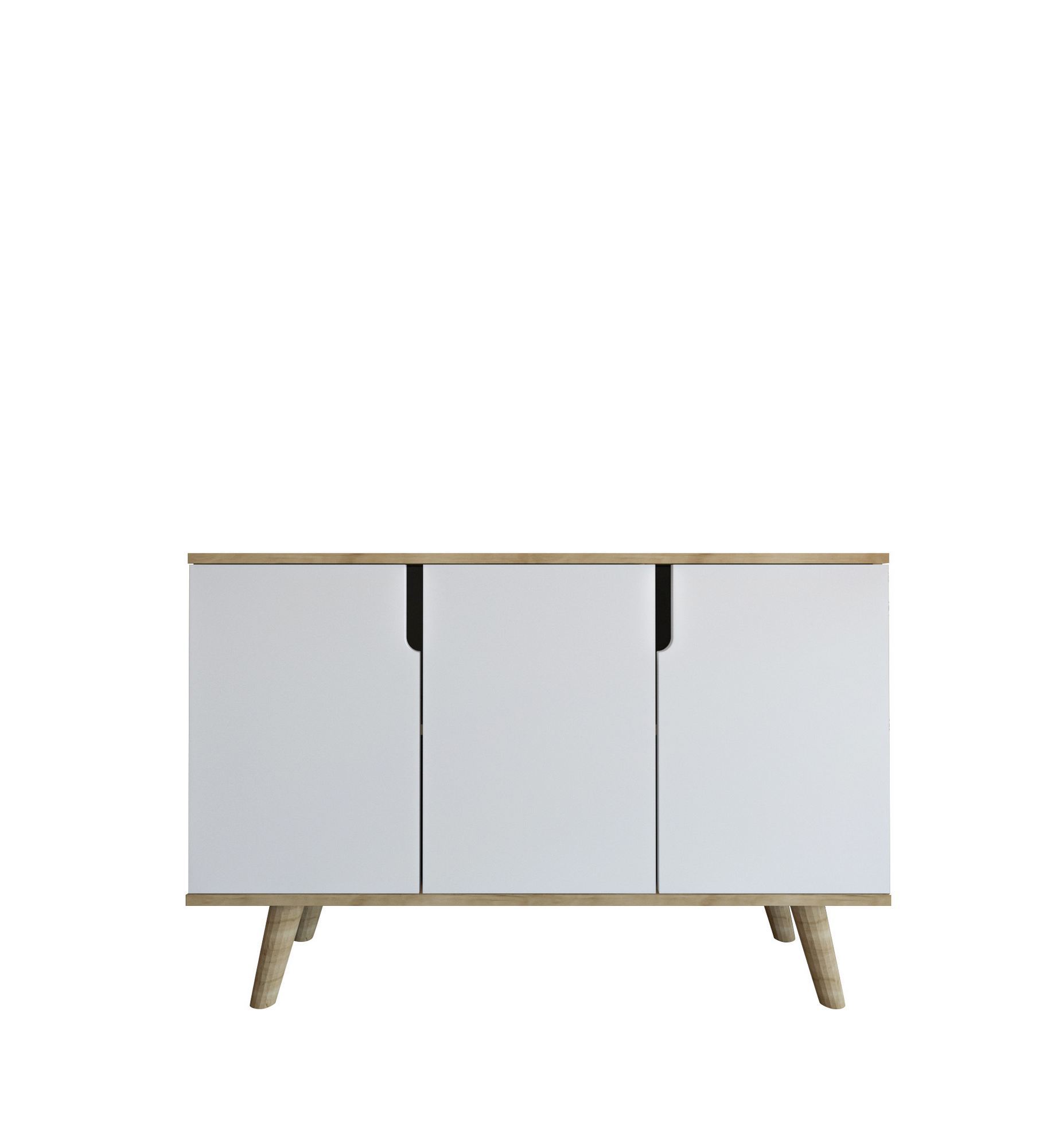 Consolă Hanah Home, PAL melaminat, 120 x 30 x 80 cm, sapphire stejar/alb, 469ORN1522 — imaginea 4