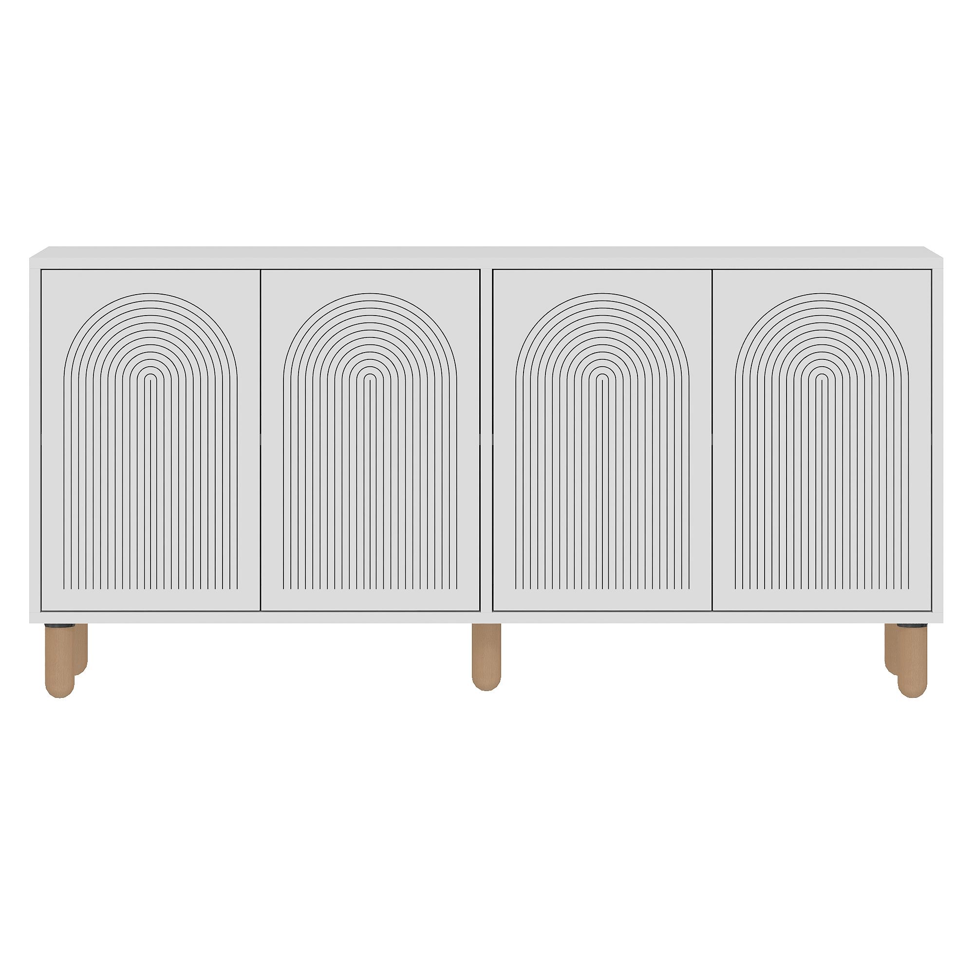 Consolă Hanah Home, PAL melaminat, 150 x 36 x 73 cm, alb, 327ODS1351 — imaginea 4