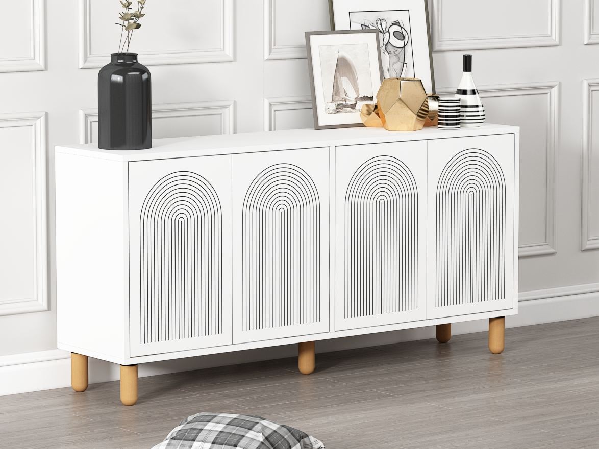 Consolă Hanah Home, PAL melaminat, 150 x 36 x 73 cm, alb, 327ODS1351 — imaginea 5