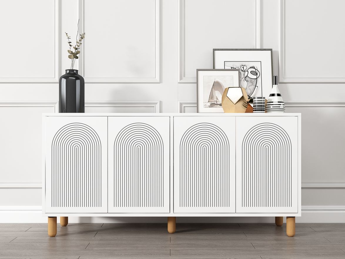 Consolă Hanah Home, PAL melaminat, 150 x 36 x 73 cm, alb, 327ODS1351 — imaginea 6