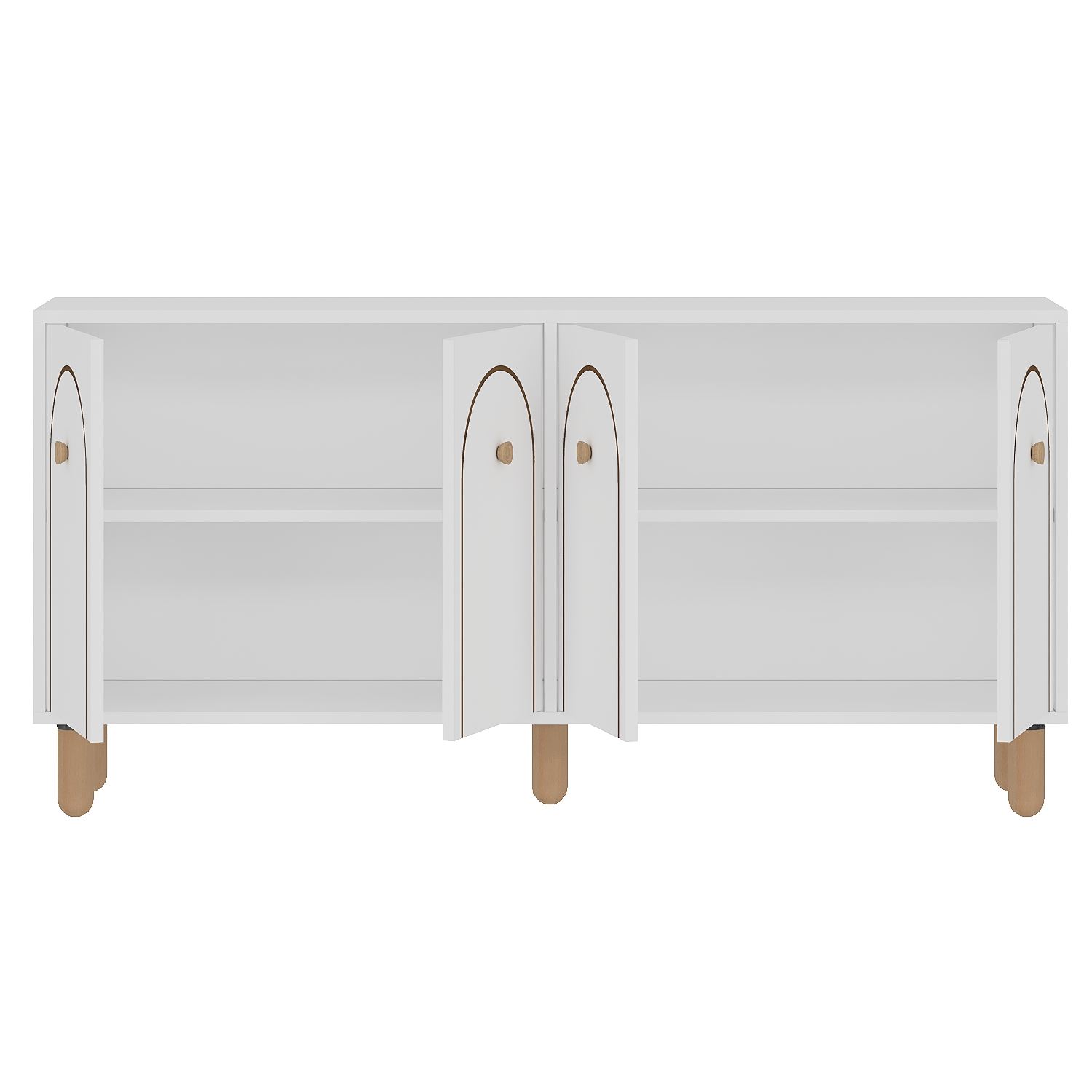 Consolă Hanah Home, PAL melaminat, 150 x 36 x 73 cm, alb, 327ODS1341 — imaginea 5