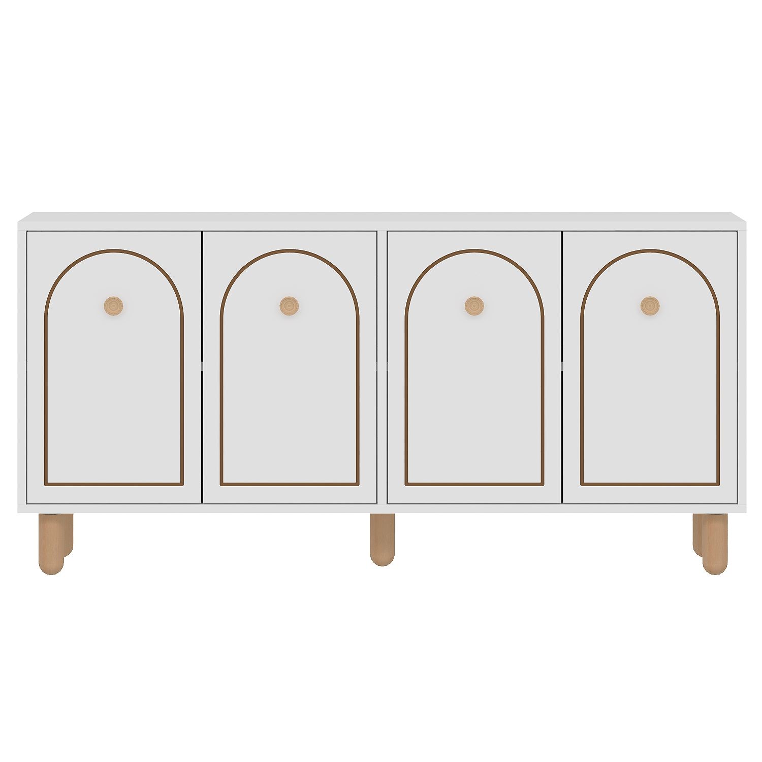 Consolă Hanah Home, PAL melaminat, 150 x 36 x 73 cm, alb, 327ODS1340 — imaginea 2