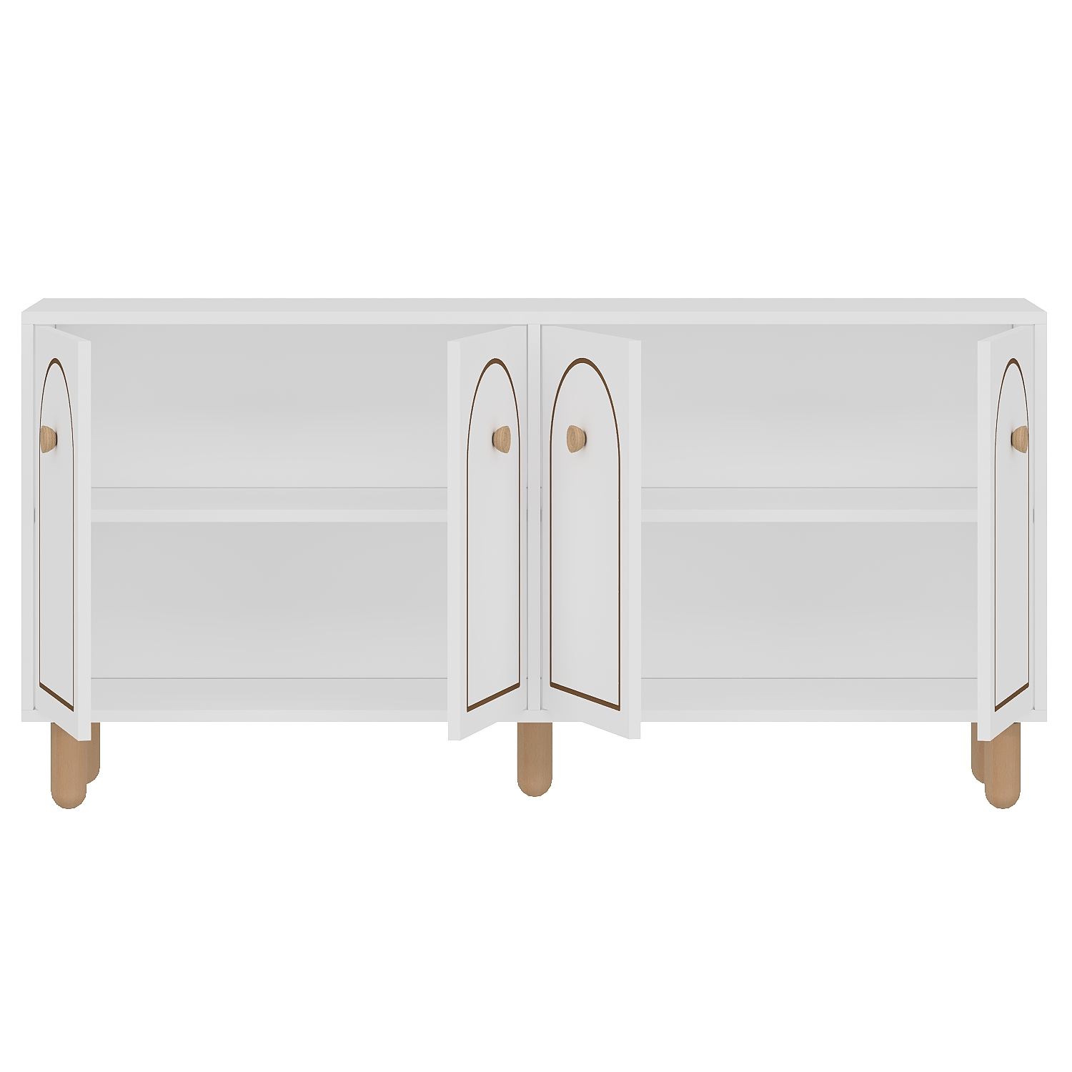 Consolă Hanah Home, PAL melaminat, 150 x 36 x 73 cm, alb, 327ODS1340 — imaginea 3