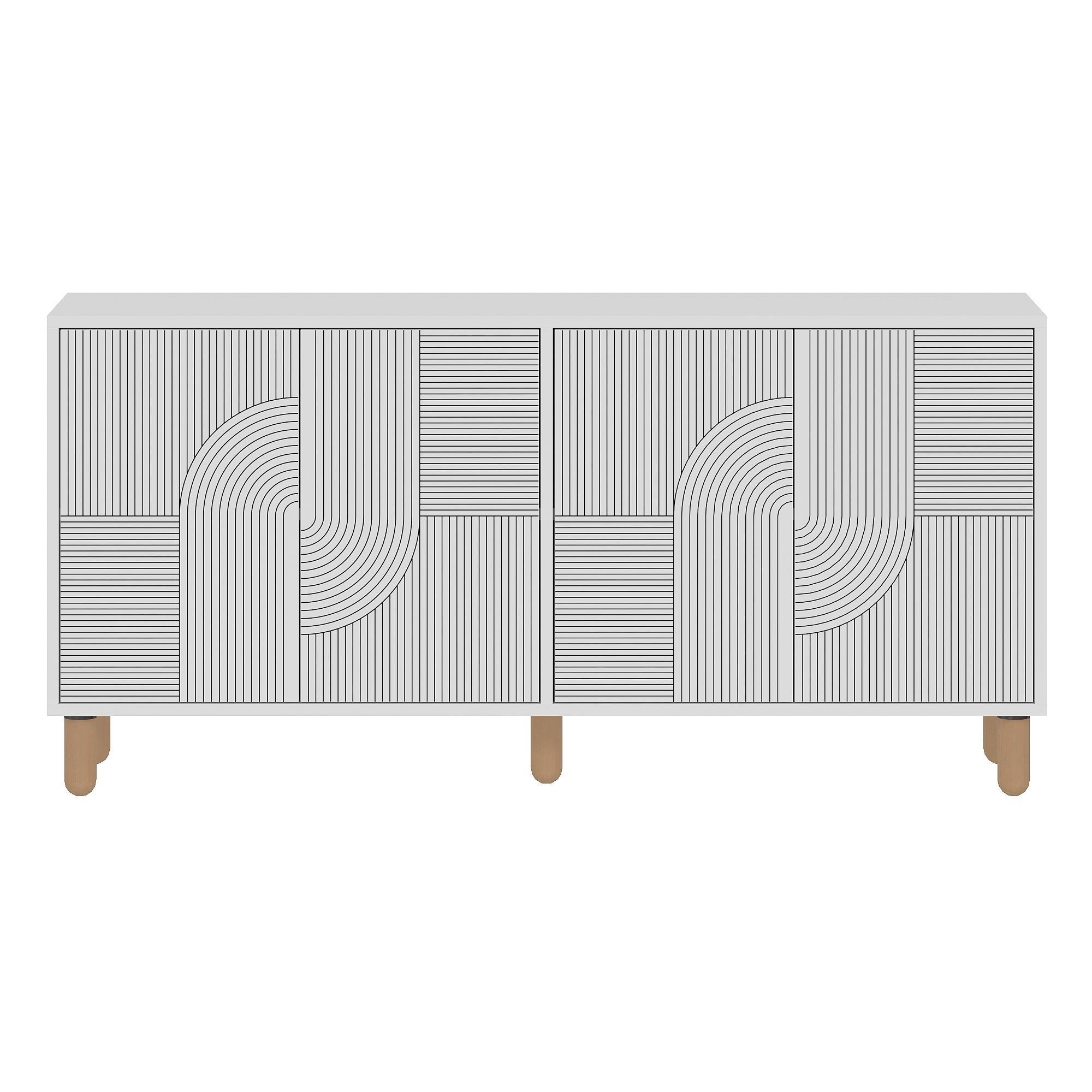 Consolă Hanah Home, PAL melaminat, 150 x 36 x 73 cm, alb, 327ODS1356 — imaginea 6