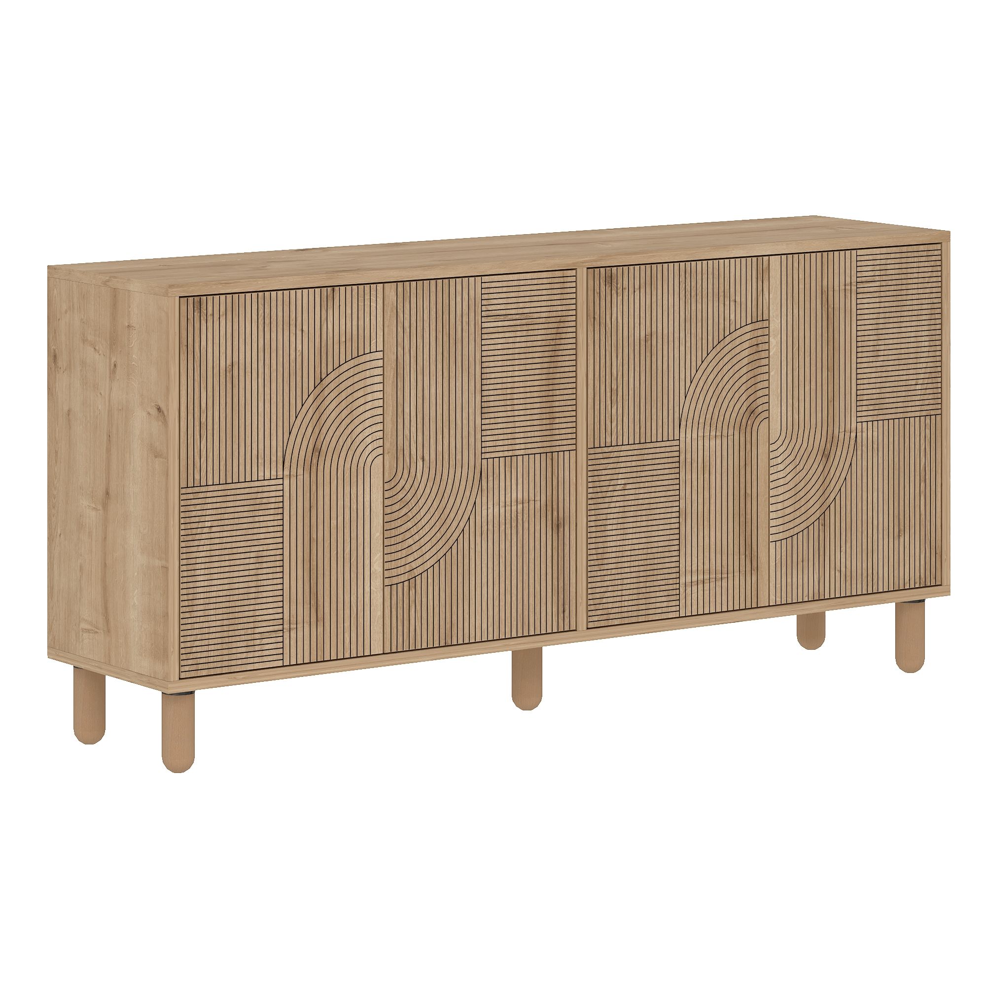Consolă Hanah Home, PAL melaminat, 150 x 36 x 73 cm, sapphire stejar, 327ODS1357 — imaginea 5