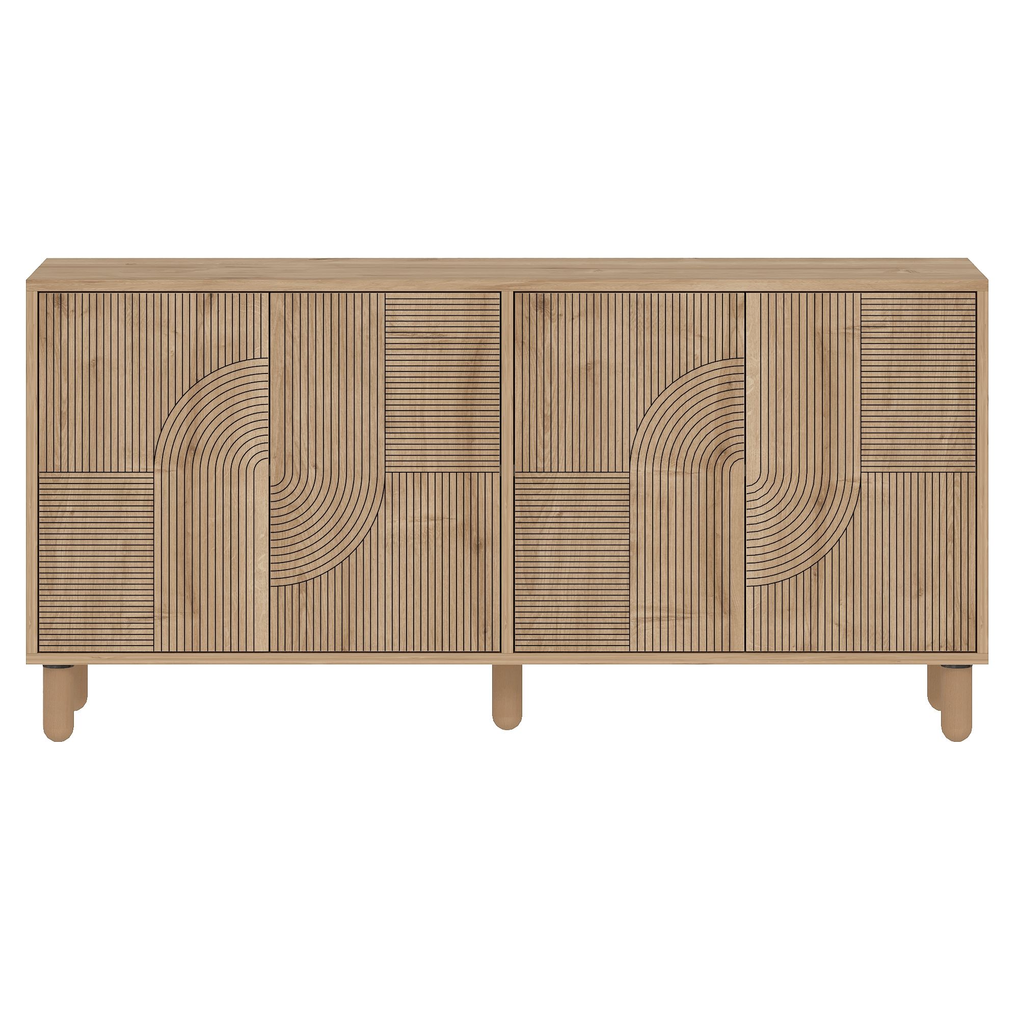 Consolă Hanah Home, PAL melaminat, 150 x 36 x 73 cm, sapphire stejar, 327ODS1357 — imaginea 6