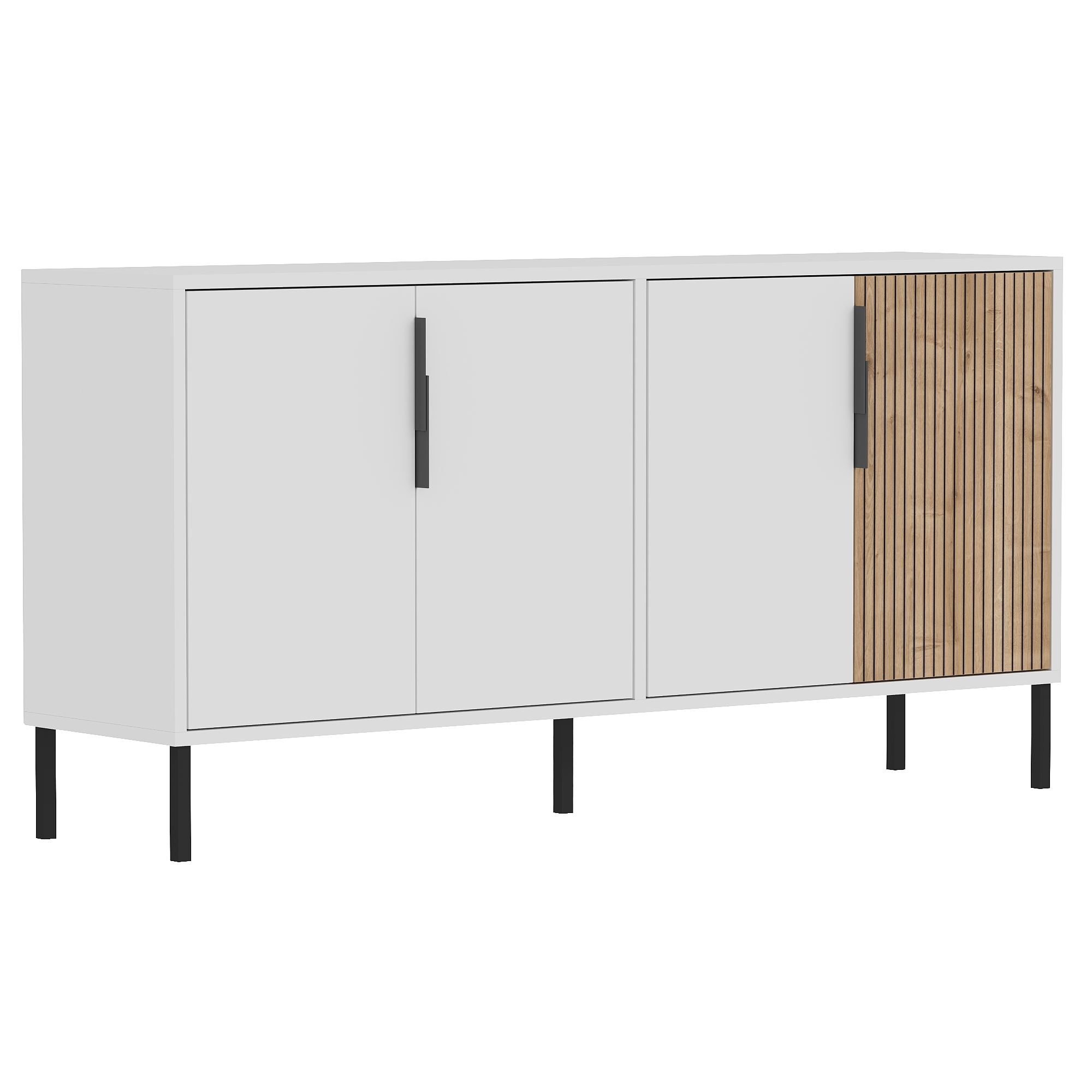 Consolă Hanah Home, PAL melaminat, 150 x 36 x 75 cm, alb/sapphire stejar, 327ODS1344 — imaginea 3