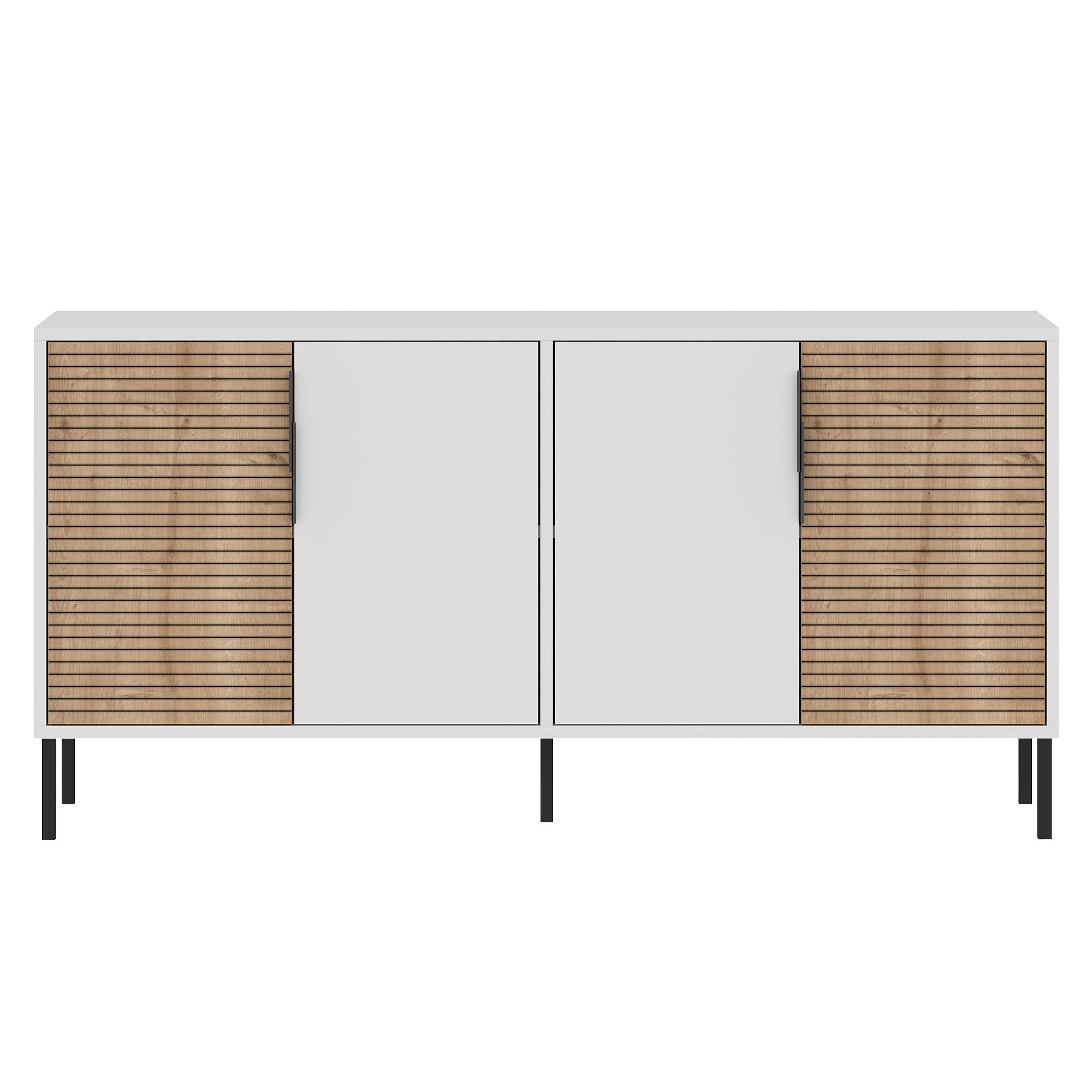 Consolă Hanah Home, PAL melaminat, 150 x 36 x 75 cm, alb/sapphire stejar, 327ODS1347 — imaginea 4