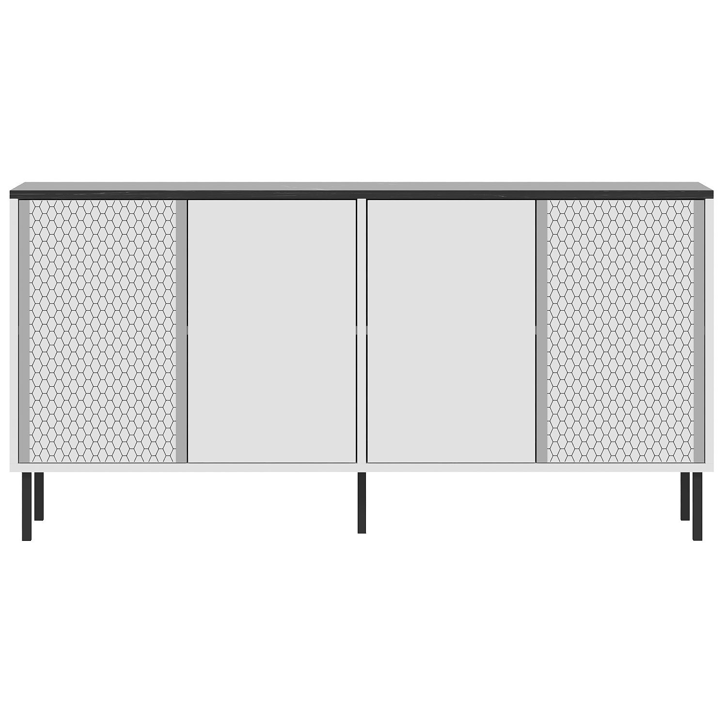 Consolă Hanah Home, PAL melaminat, 150 x 36 x 75 cm, alb/royal, 327ODS1335 — imaginea 4