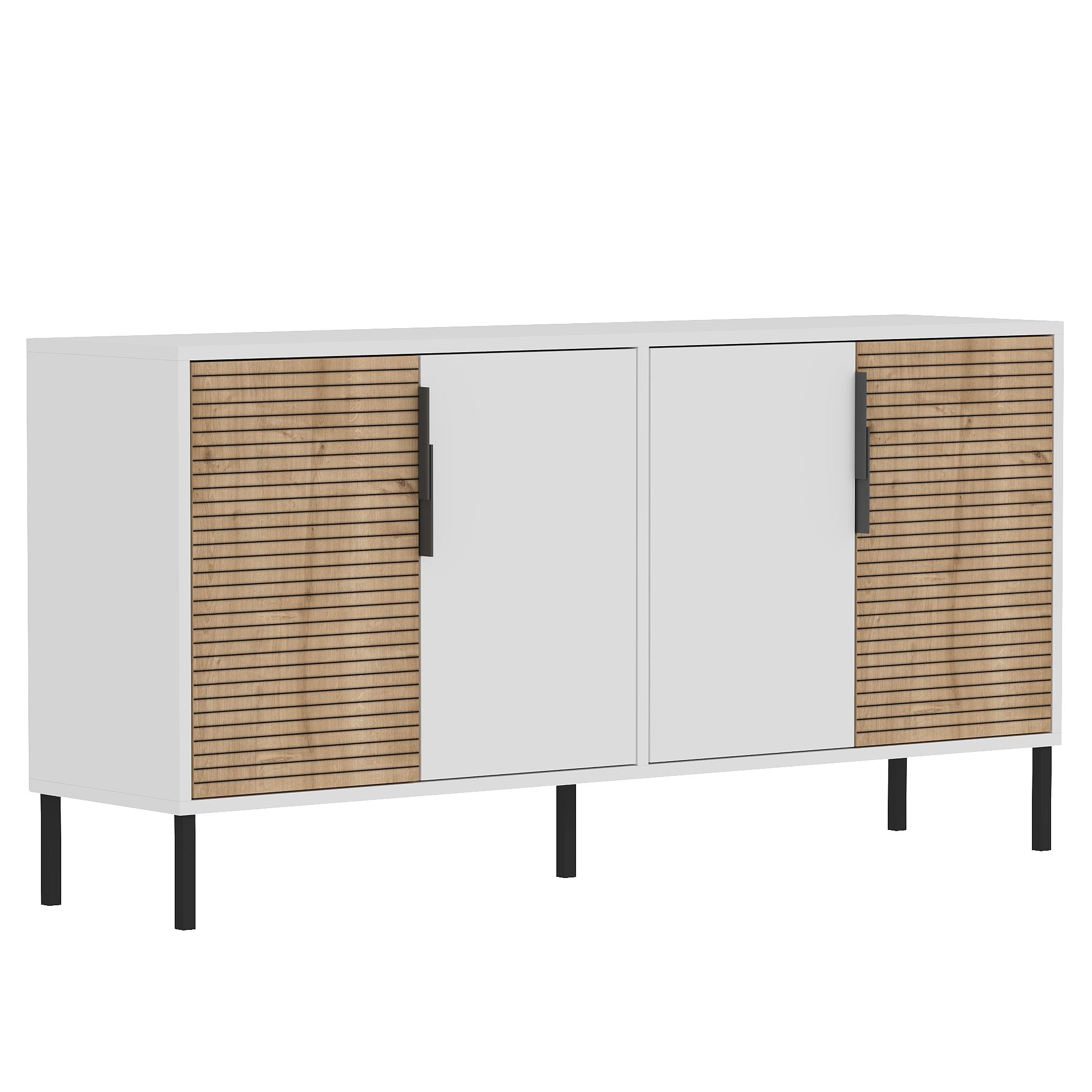 Consolă Hanah Home, PAL melaminat, 150 x 36 x 75 cm, alb/sapphire stejar, 327ODS1347 — imaginea 5