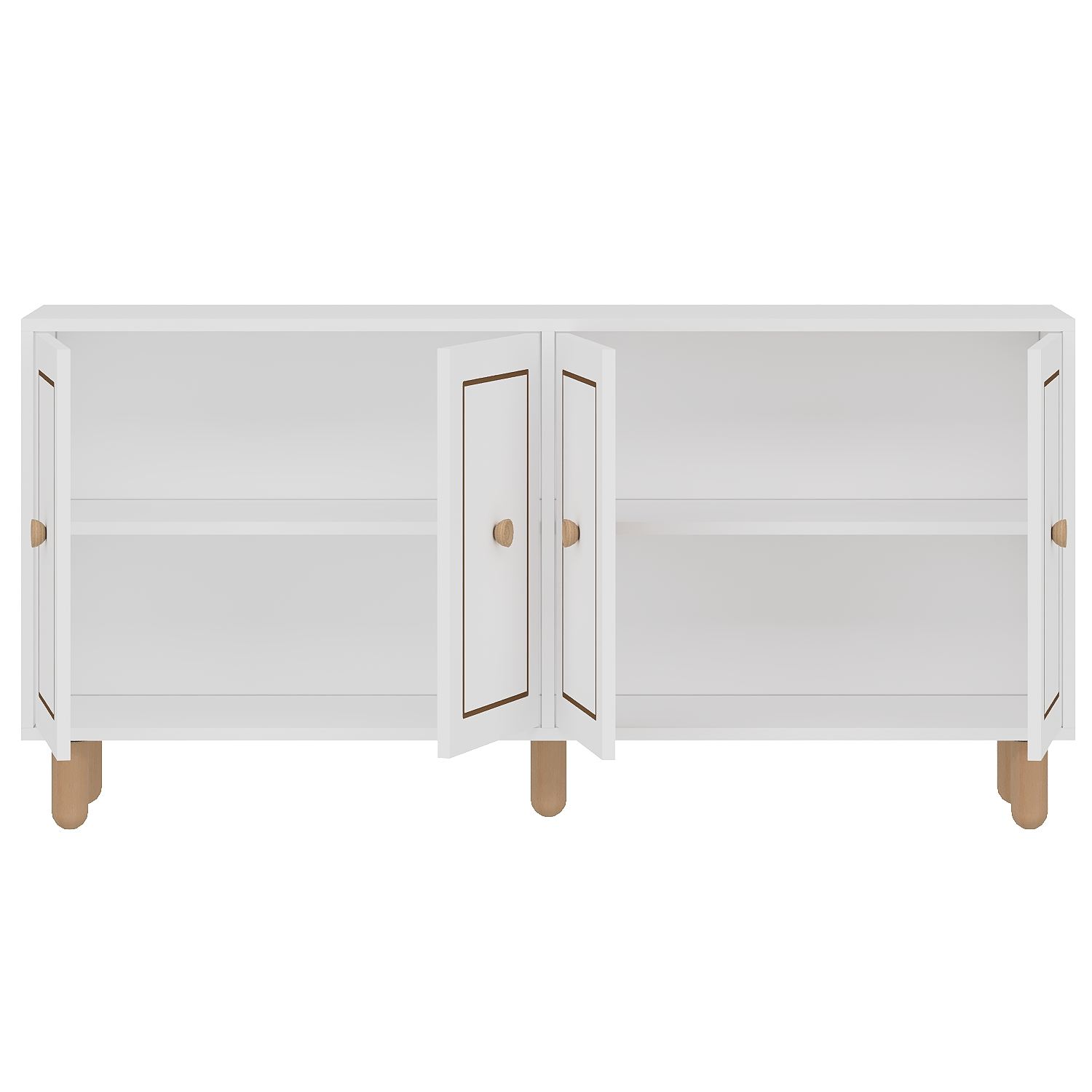 Consolă Hanah Home, PAL melaminat, 150 x 36 x 73 cm, alb, 327ODS1342 — imaginea 2