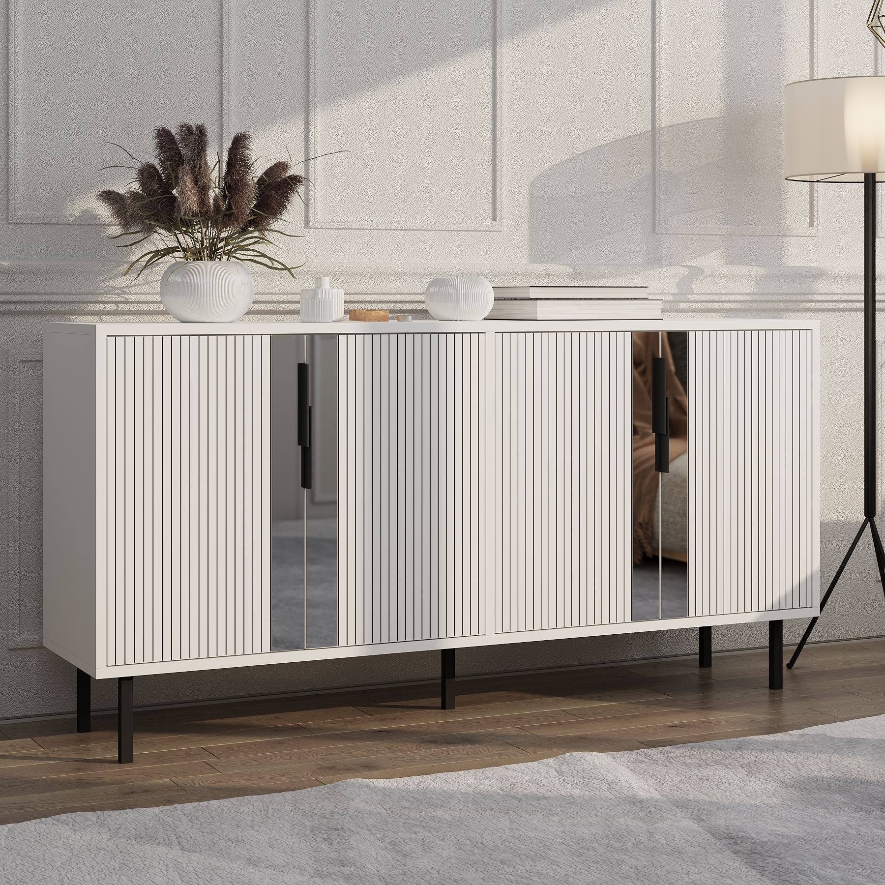Consolă Hanah Home, PAL melaminat, 150 x 36 x 75 cm, alb, 327ODS1339 — imaginea 6