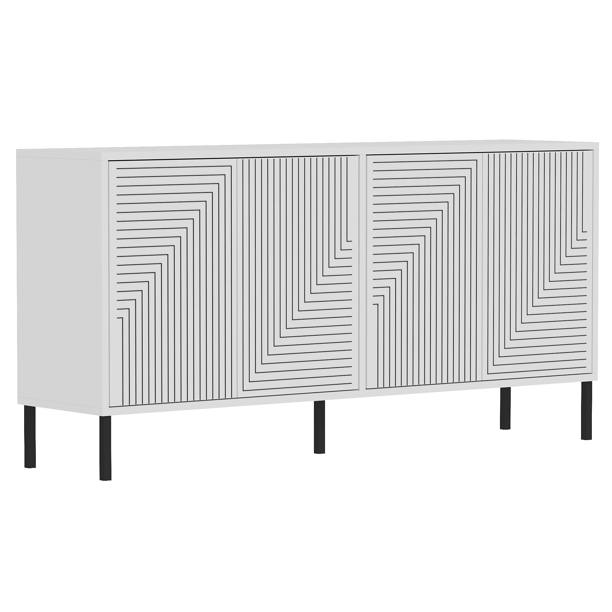 Consolă Hanah Home, PAL melaminat, 150 x 36 x 75 cm, alb, 327ODS1345 — imaginea 5