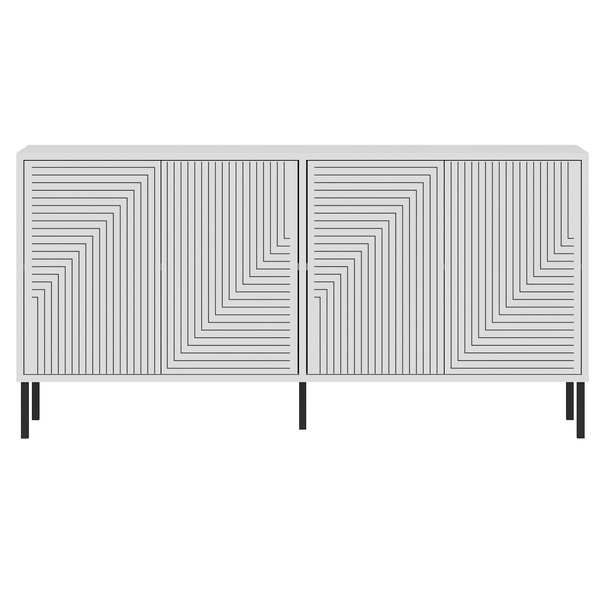 Consolă Hanah Home, PAL melaminat, 150 x 36 x 75 cm, alb, 327ODS1345 — imaginea 6