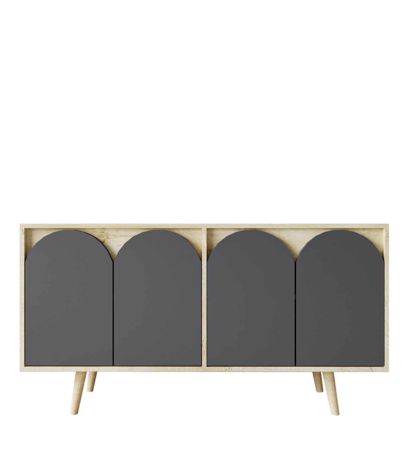 Consolă Hanah Home, PAL melaminat, 150 x 45 x 80 cm, sapphire stejar/antracit, 469ORN1515 — imaginea 4