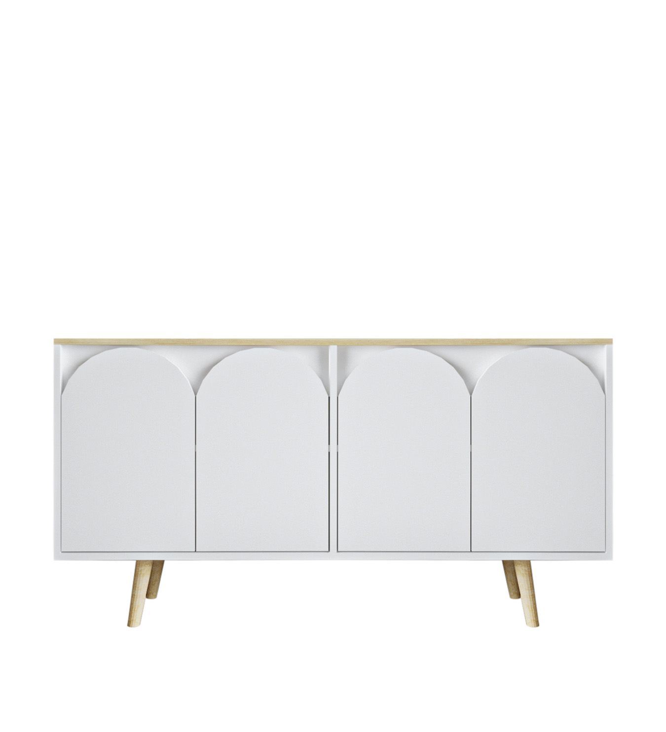 Consolă Hanah Home, PAL melaminat, 150 x 45 x 80 cm, sapphire stejar/alb, 469ORN1518 — imaginea 3