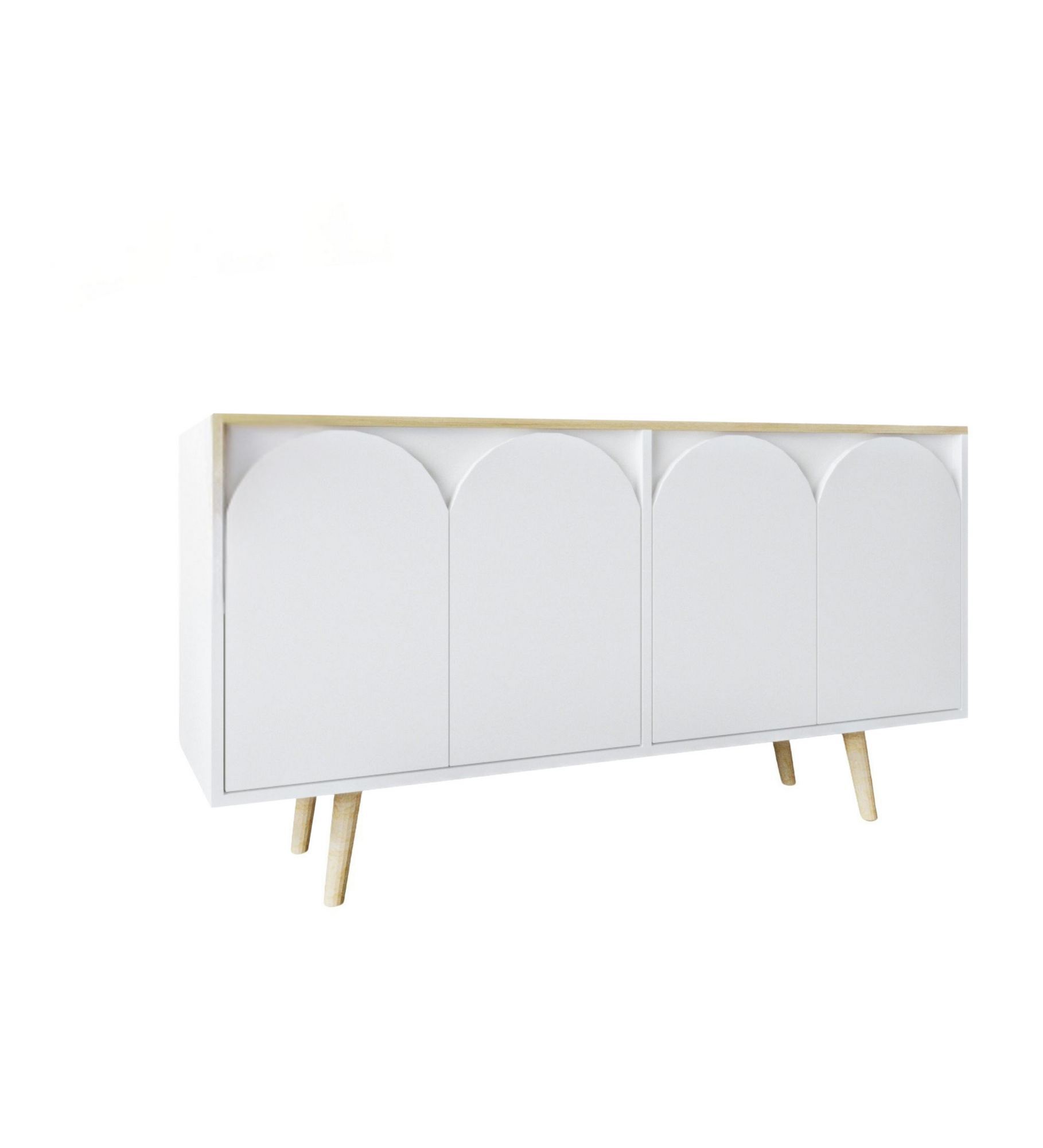 Consolă Hanah Home, PAL melaminat, 150 x 45 x 80 cm, sapphire stejar/alb, 469ORN1518 — imaginea 5