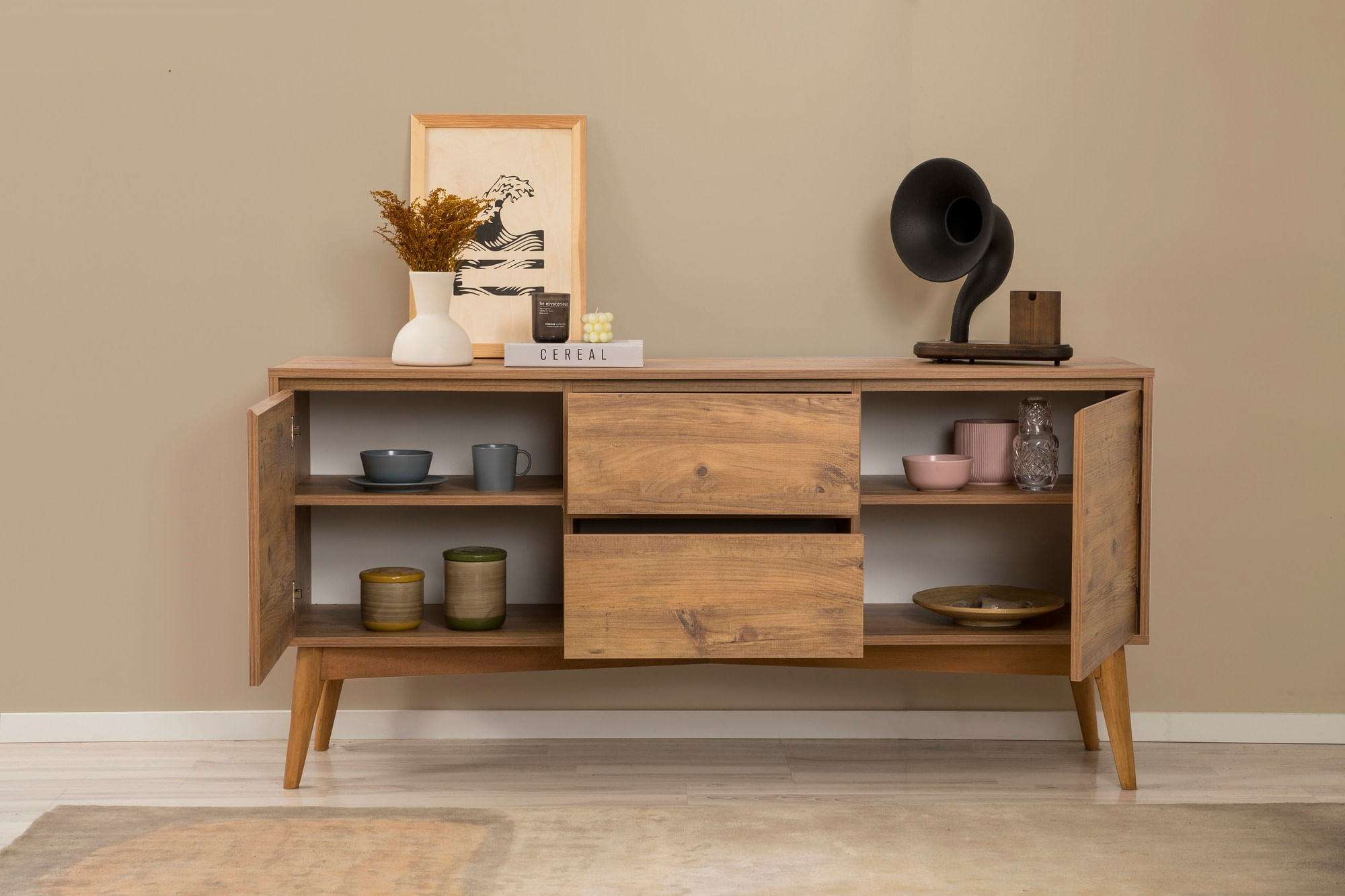 Consolă Hanah Home, PAL melaminat, 170 x 45 x 82.5 cm, atlantic pine, 869VEL1736 — imaginea 2