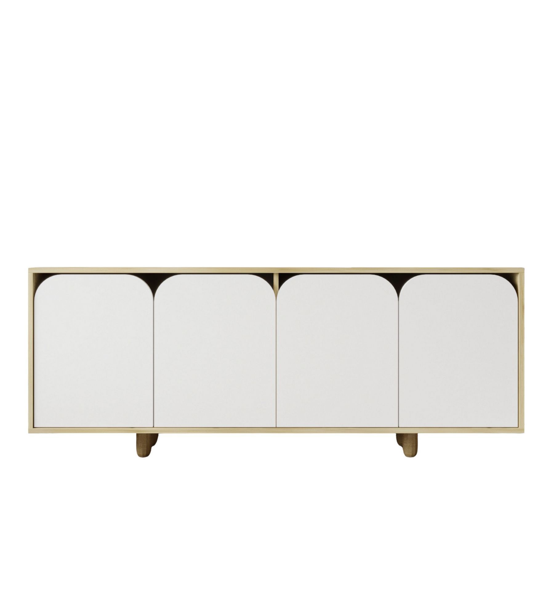 Consolă Hanah Home, PAL melaminat, 180 x 45 x 75 cm, sapphire stejar/alb, 469ORN1511 — imaginea 2