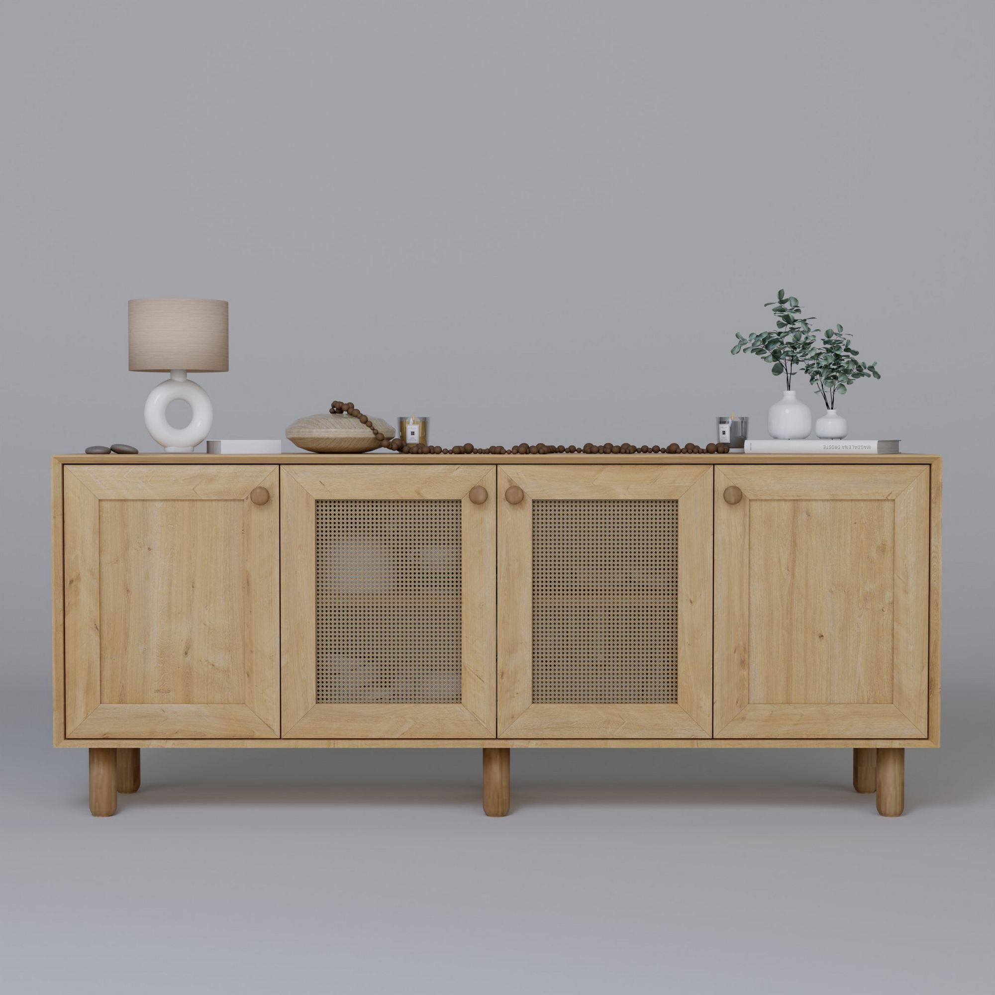 Consolă Hanah Home, PAL melaminat, 180 x 40 x 75 cm, nuc, 350MWD1501 — imaginea 2