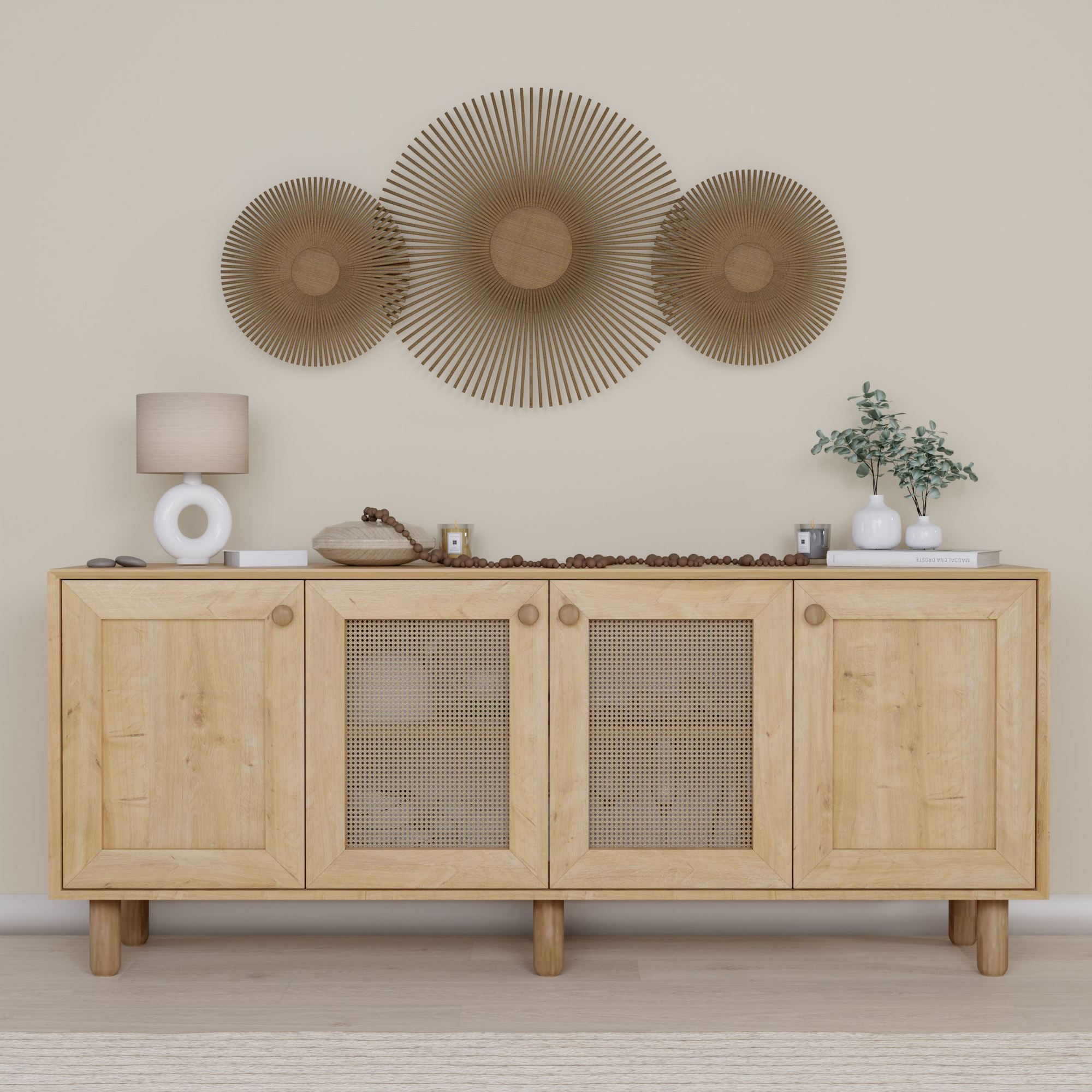 Consolă Hanah Home, PAL melaminat, 180 x 40 x 75 cm, nuc, 350MWD1501 — imaginea 3
