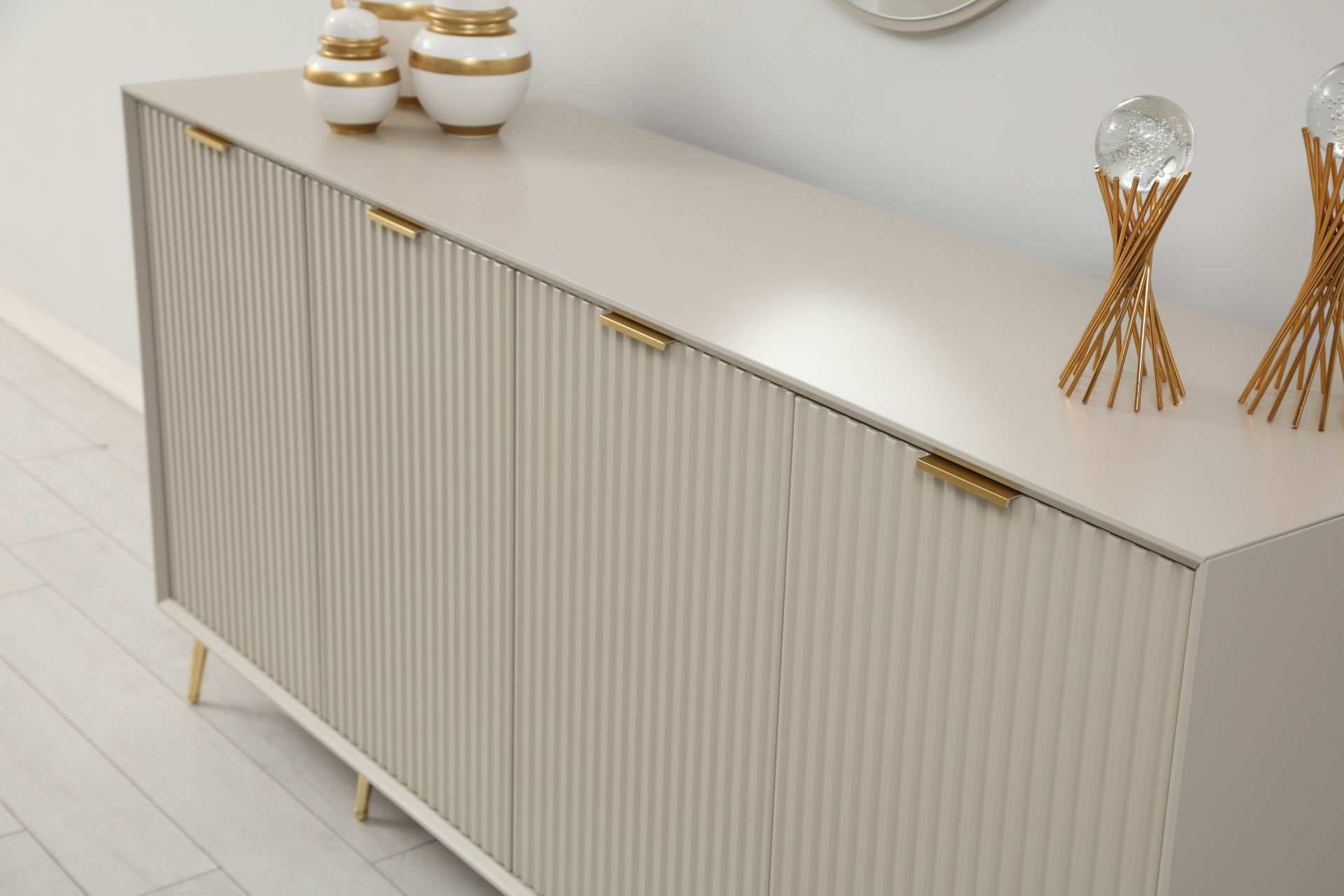 Consolă Hanah Home, PAL melaminat, 180 x 45 x 90 cm, bej nisipiu, 506MNR1325 — imaginea 5