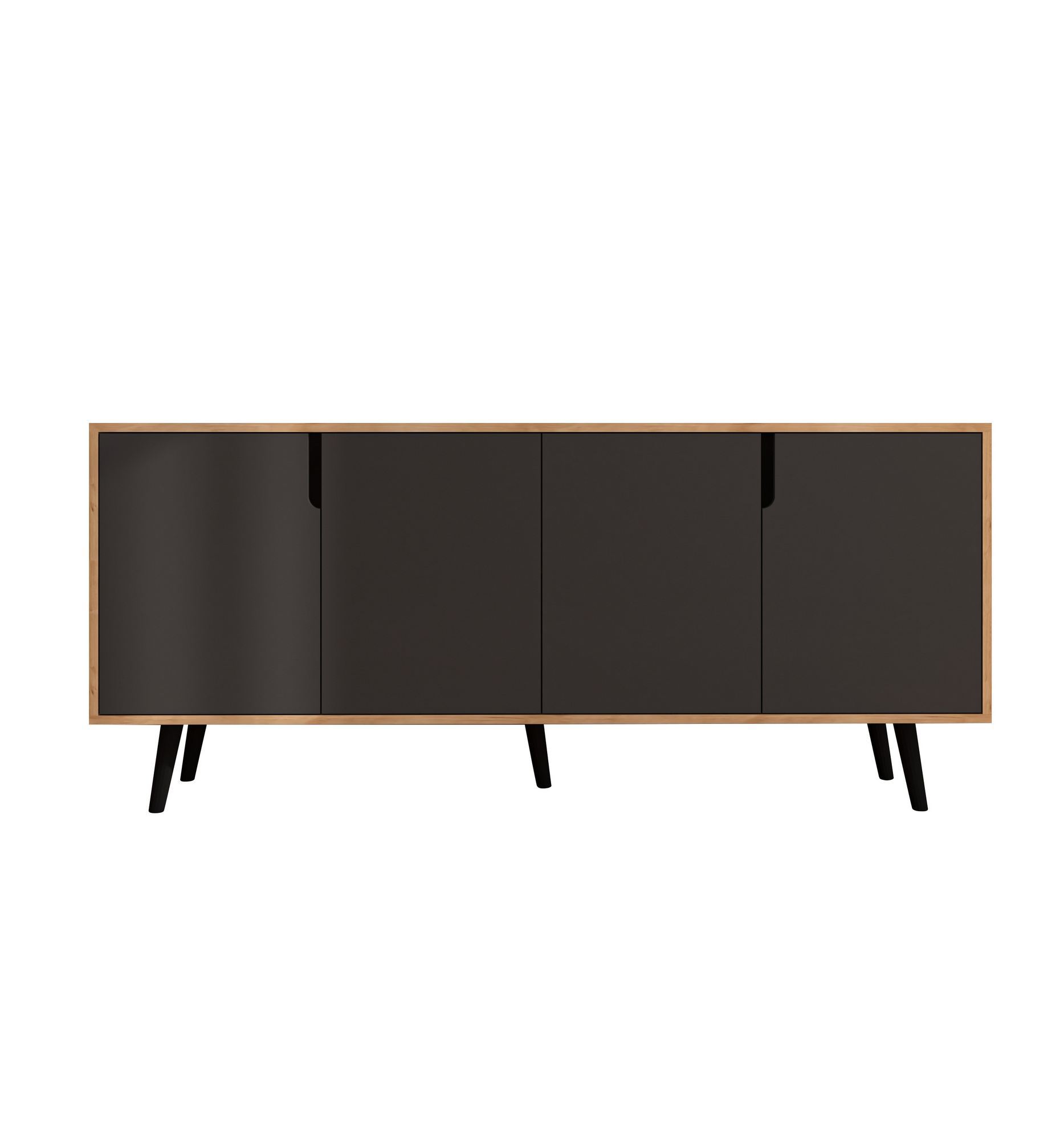 Consolă Hanah Home, PAL melaminat, 180 x 45 x 80 cm, sapphire stejar/antracit, 469ORN1508 — imaginea 2