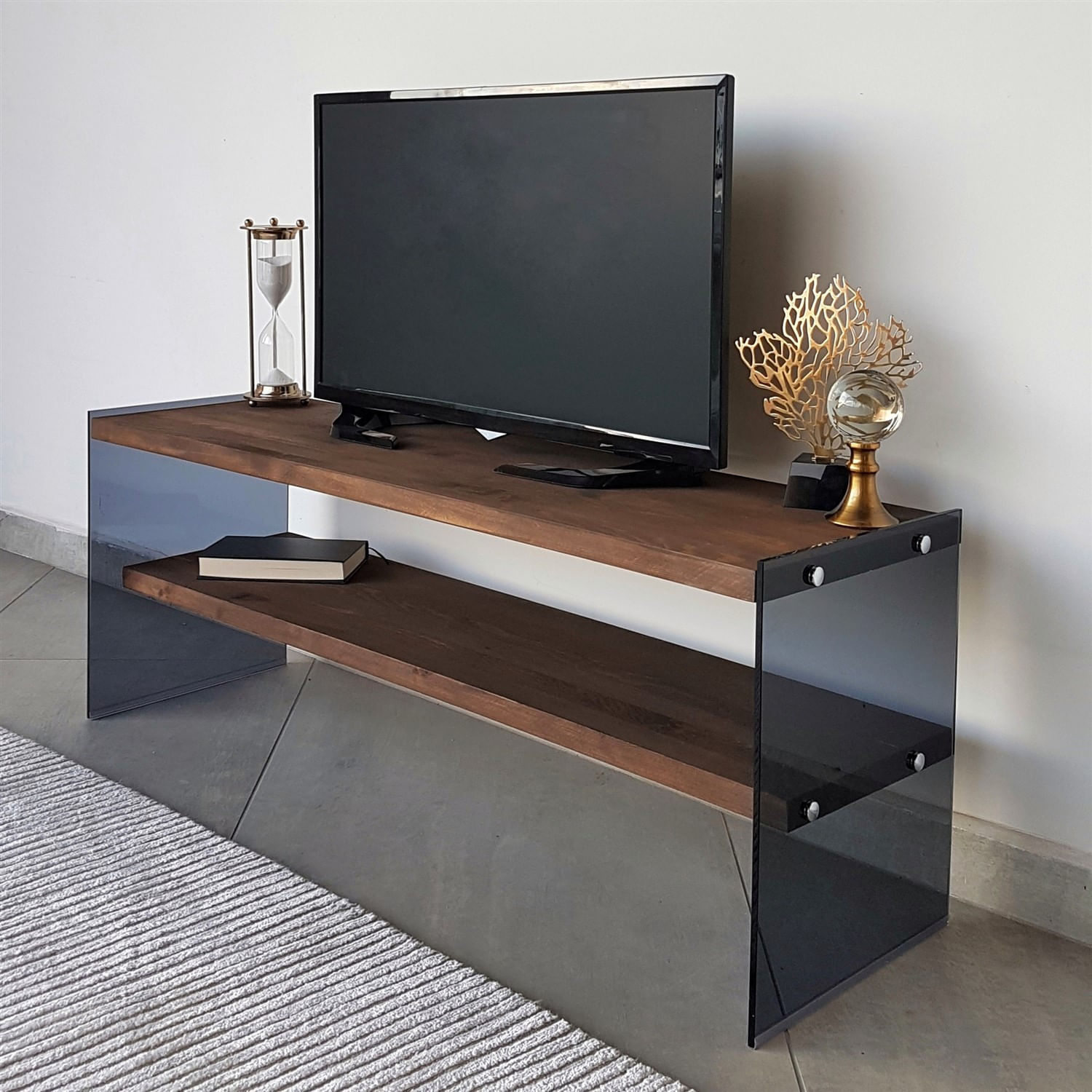 Unitate TV Hanah Home, pin, 120 x 35 x 45 cm, nuc, 552NOS1504 — imaginea 3