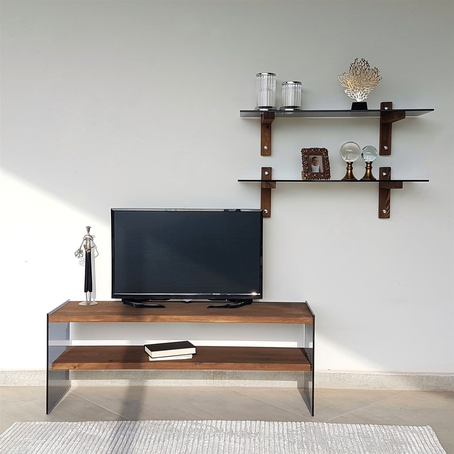 Unitate TV Hanah Home, pin, 120 x 35 x 45 cm, nuc, 552NOS1504 — imaginea 4