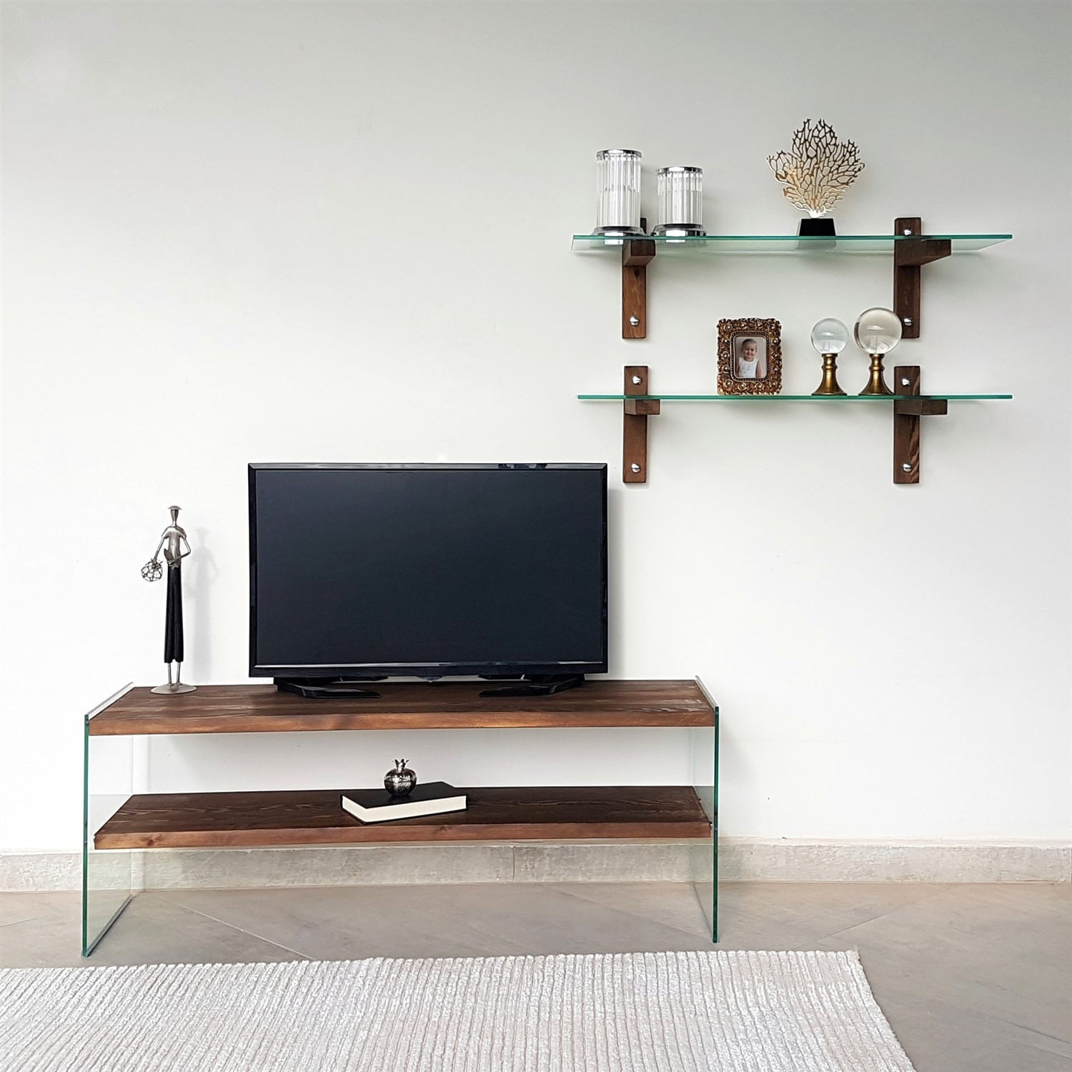 Unitate TV Hanah Home, pin, 120 x 35 x 45 cm, nuc, 552NOS1508 — imaginea 5