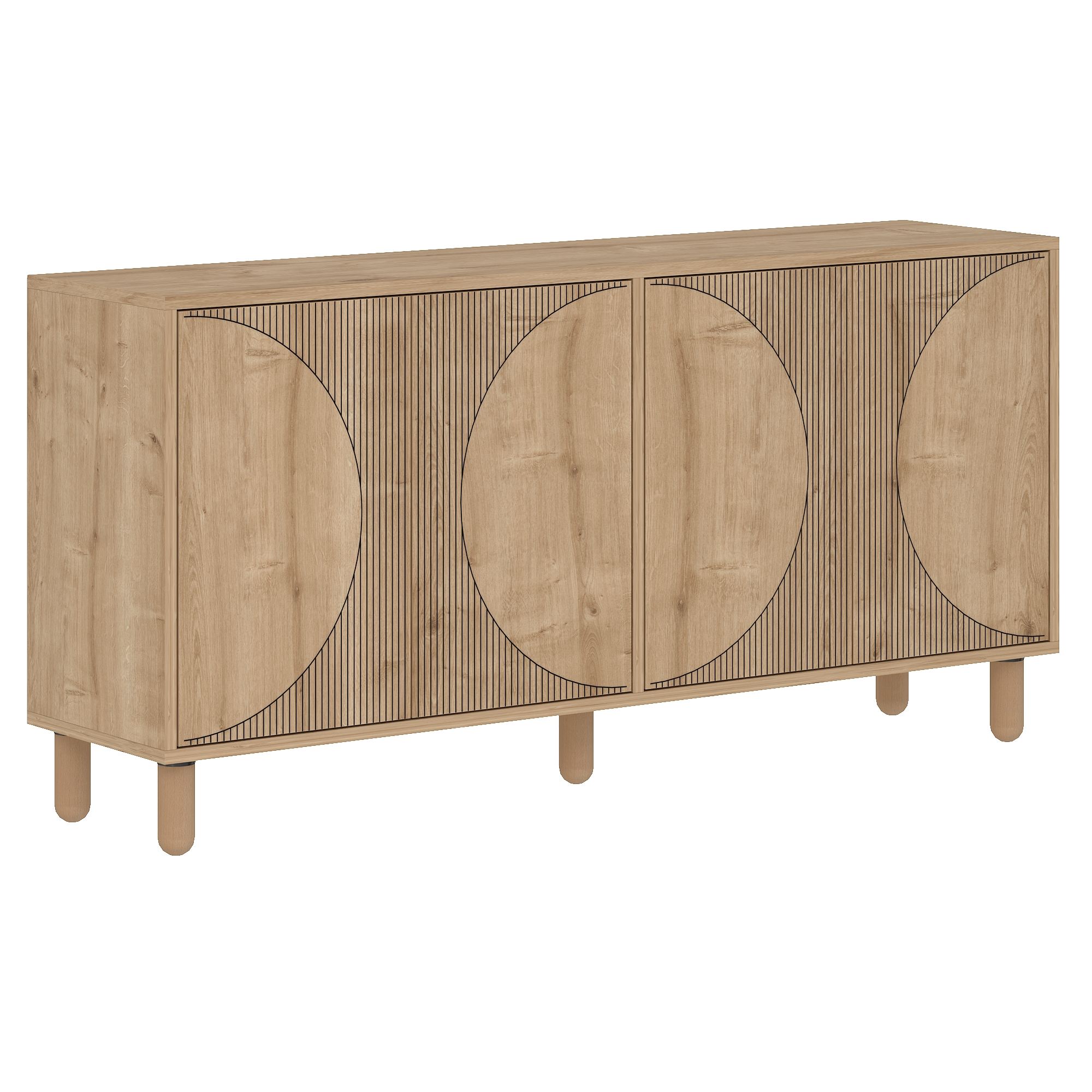 Consolă Hanah Home, PAL melaminat, 150 x 36 x 73 cm, sapphire stejar, 327ODS1359 — imaginea 4