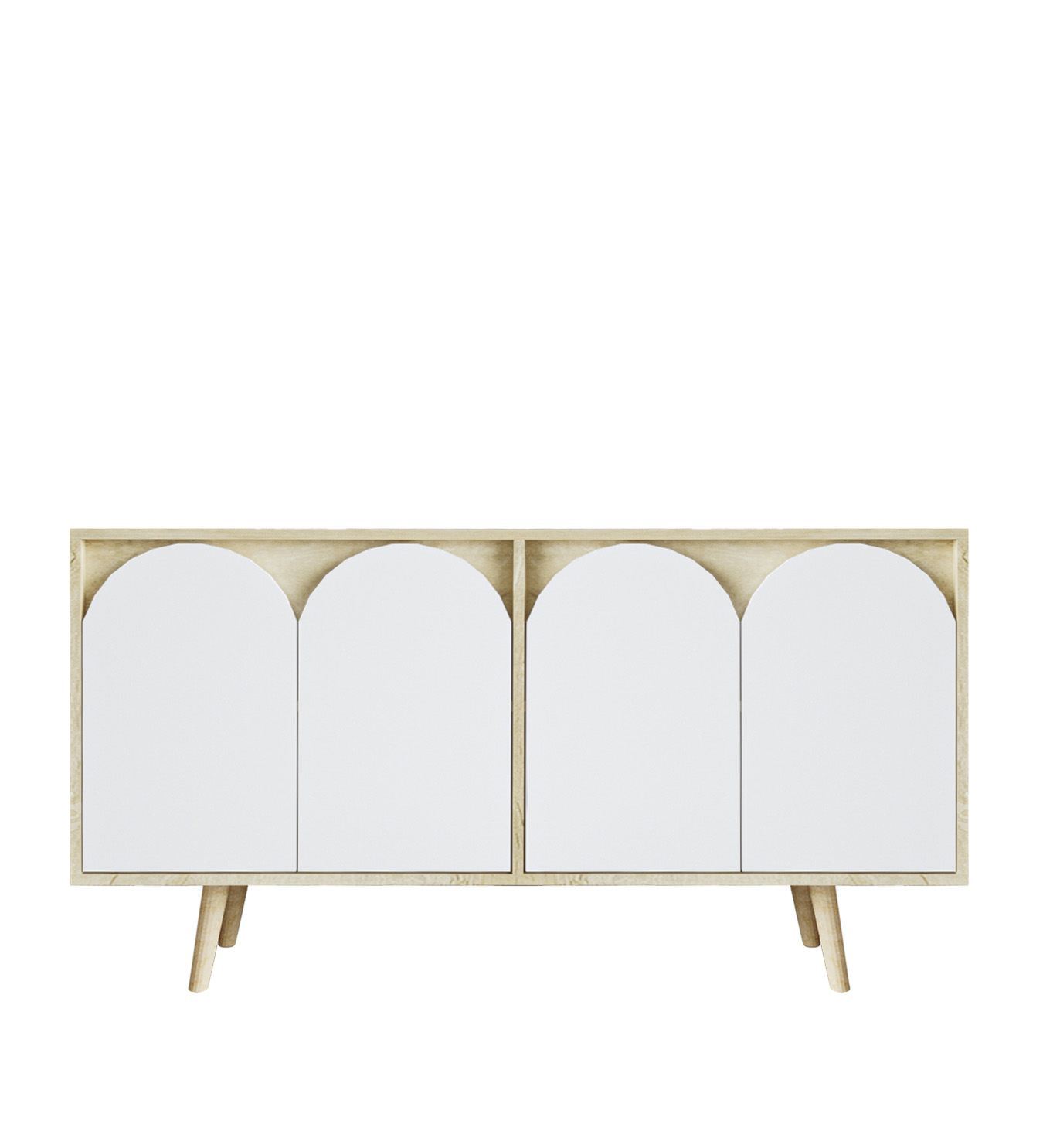 Consolă Hanah Home, PAL melaminat, 150 x 45 x 80 cm, sapphire stejar/alb, 469ORN1517 — imaginea 2