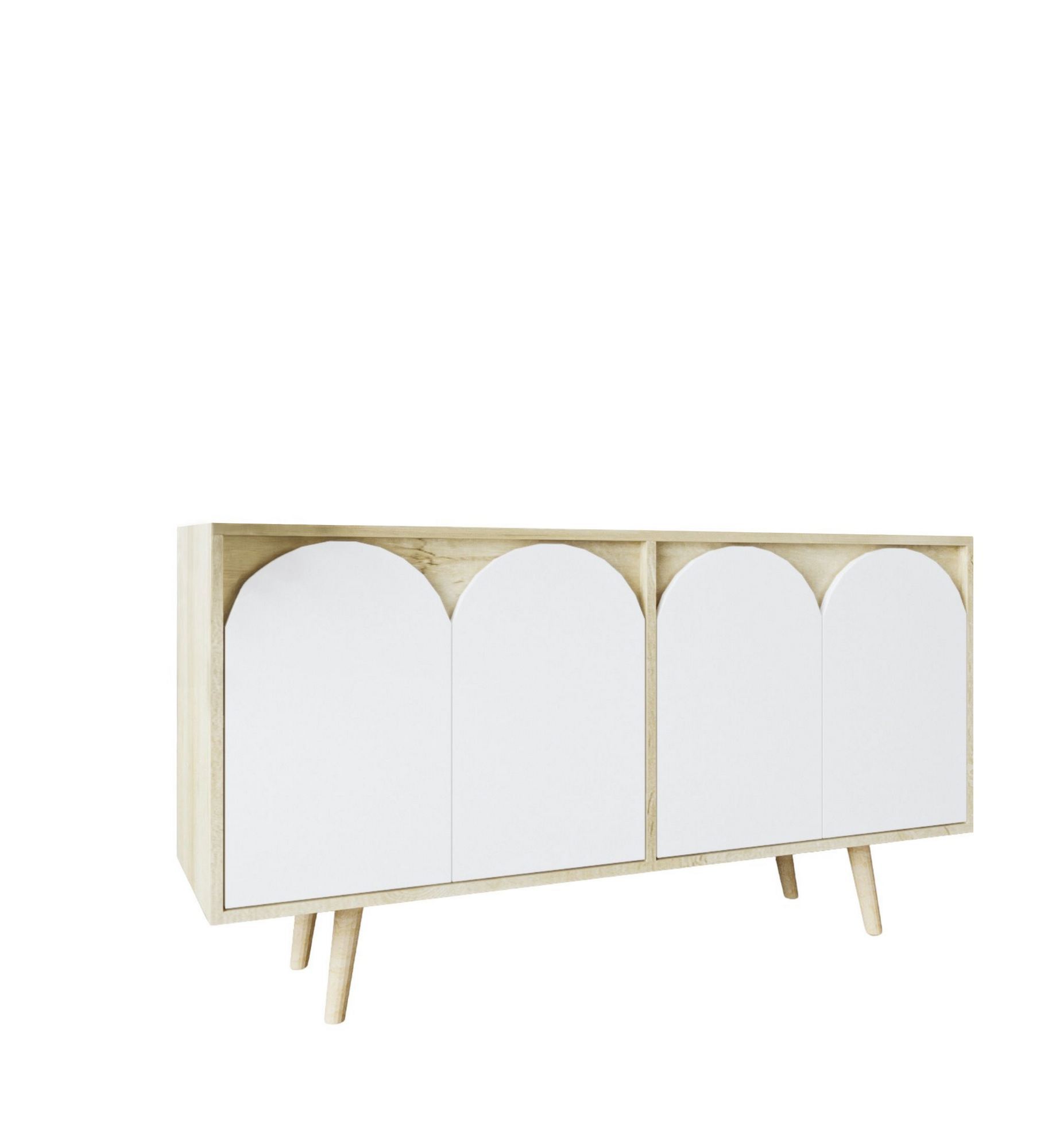 Consolă Hanah Home, PAL melaminat, 150 x 45 x 80 cm, sapphire stejar/alb, 469ORN1517 — imaginea 6