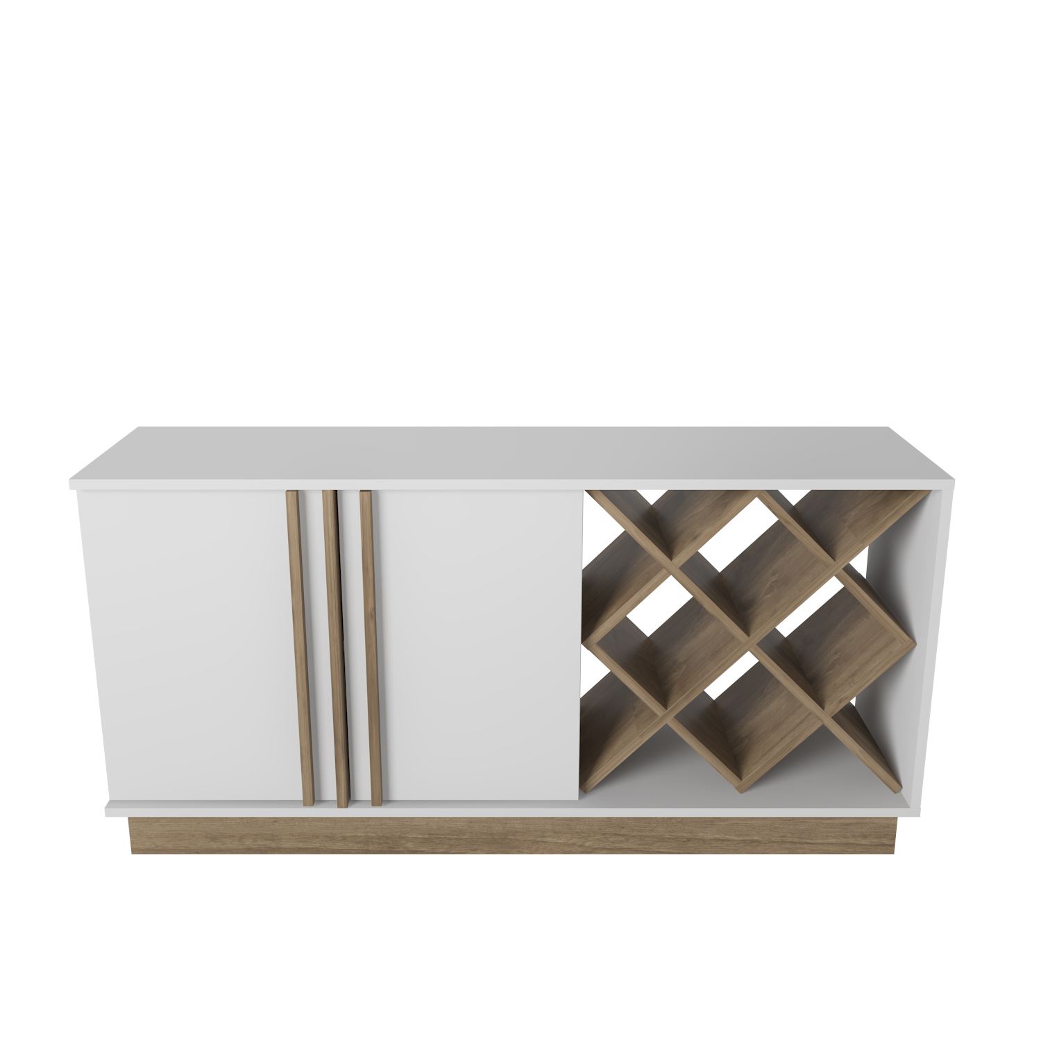 Bufet Hanah Home, PAL melaminat, 148 x 40 x 70 cm, alb/nuc, 875ZNA3521 — imaginea 2