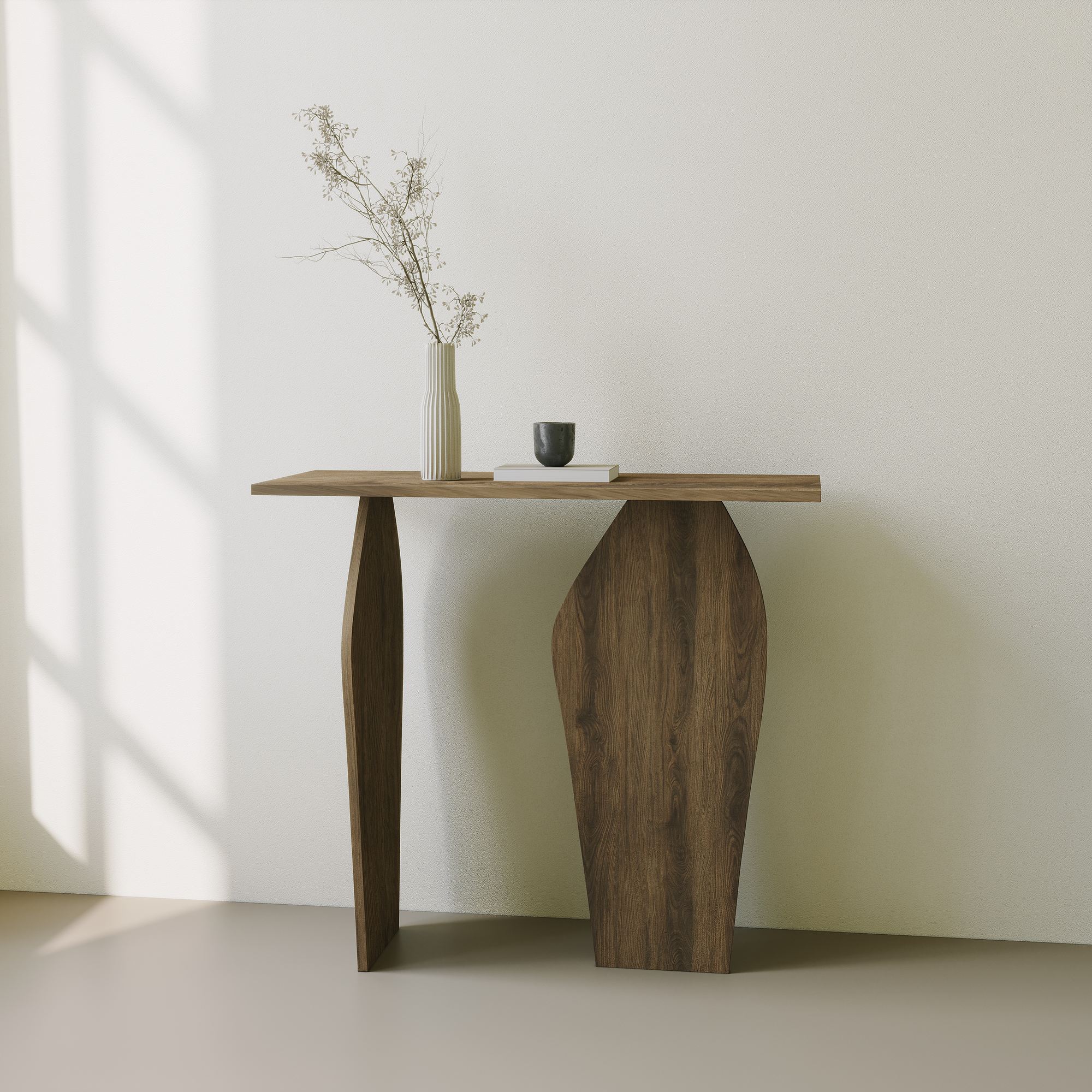 Comodă Hanah Home, PAL melaminat, 100 x 40 x 90 cm, nuc, 552NOS1918 — imaginea 3