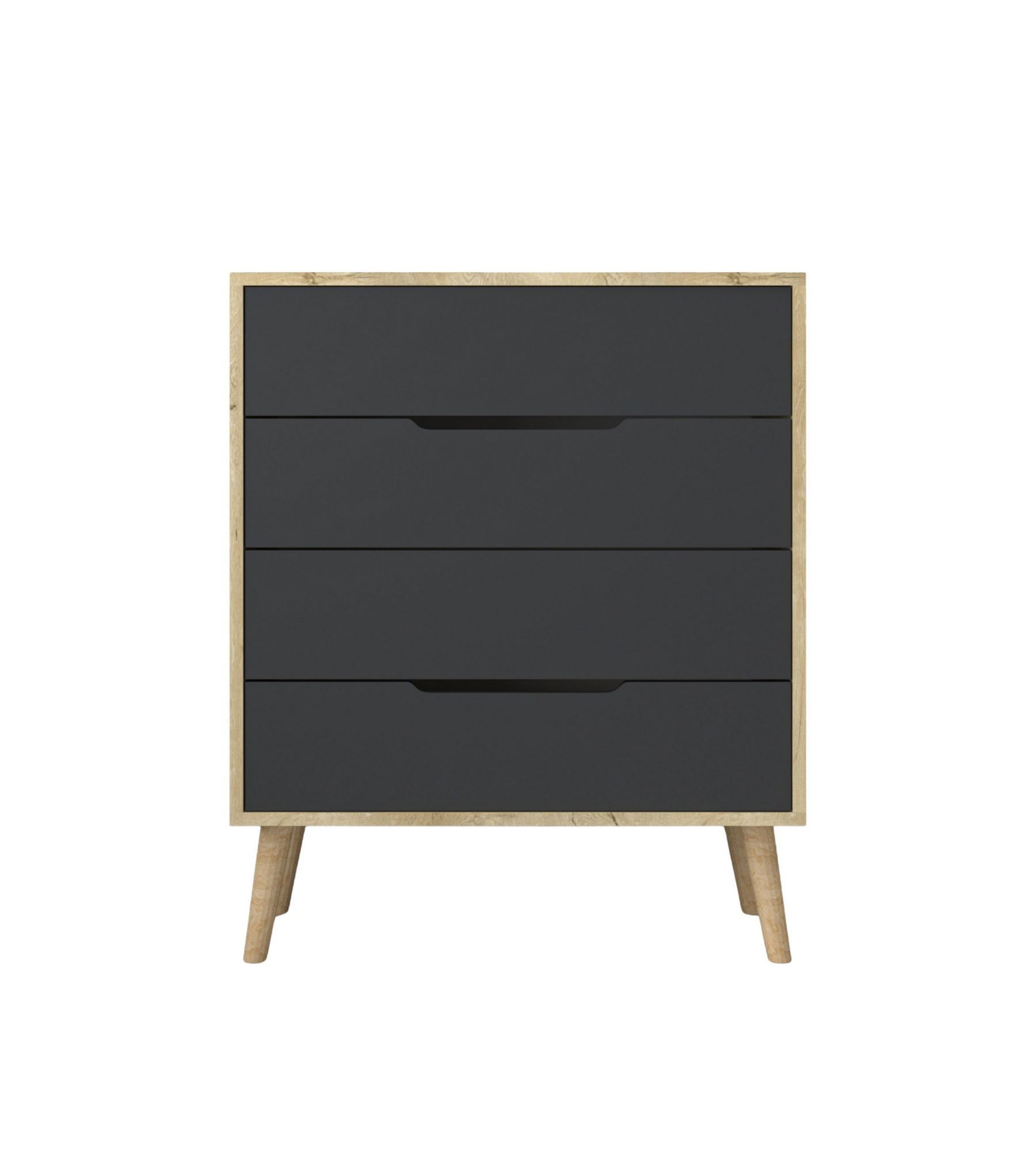 Comodă Hanah Home, PAL melaminat, 78 x 45 x 95 cm, sapphire stejar/antracit, 469ORN2105 — imaginea 3