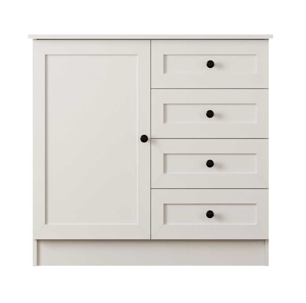Comodă Hanah Home, PAL melaminat, 87 x 43 x 85 cm, alb mat, 167RAB1512 — imaginea 7