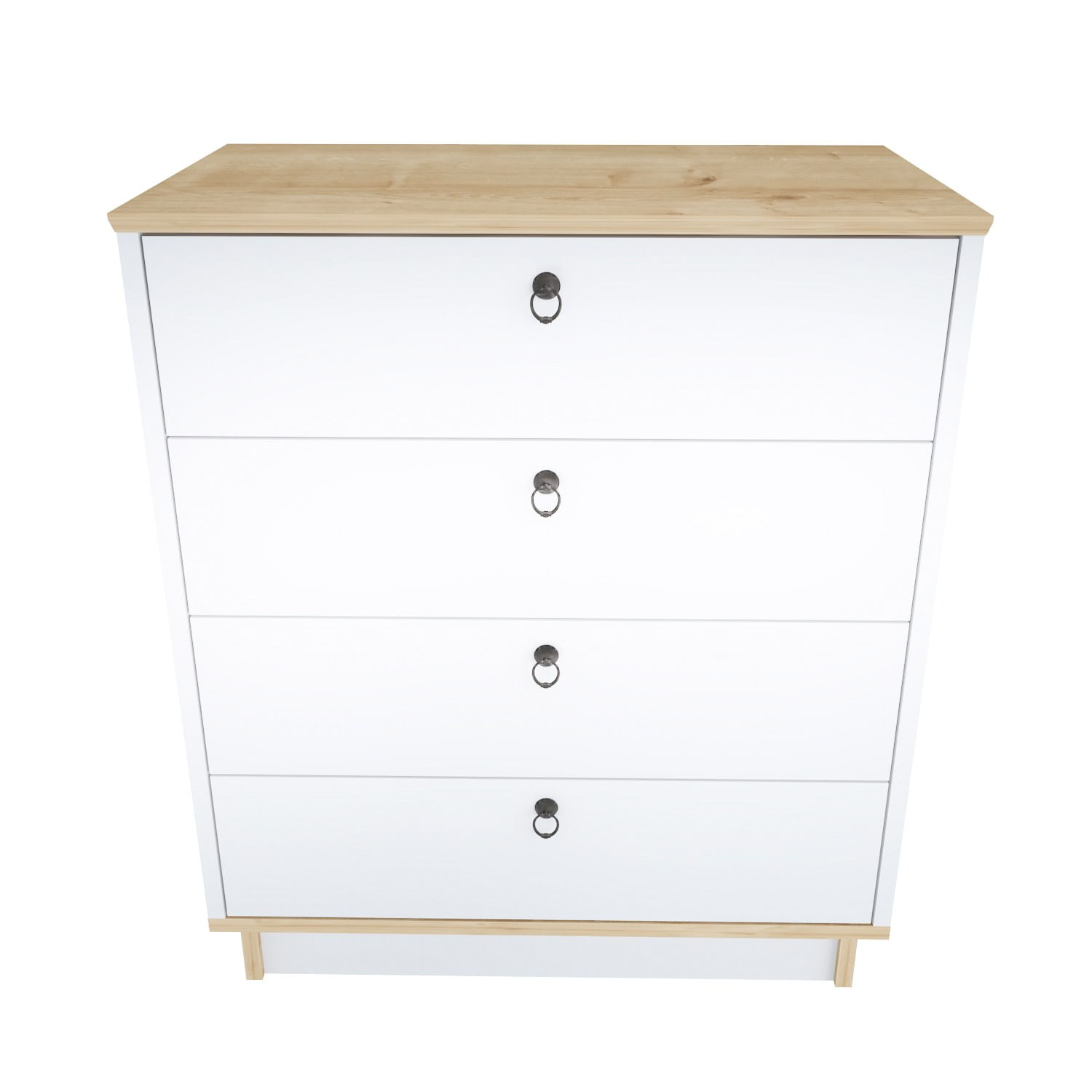 Comodă Hanah Home, PAL melaminat, 72 x 42 x 83.1 cm, alb/stejar, 875ZNA4563 — imaginea 5