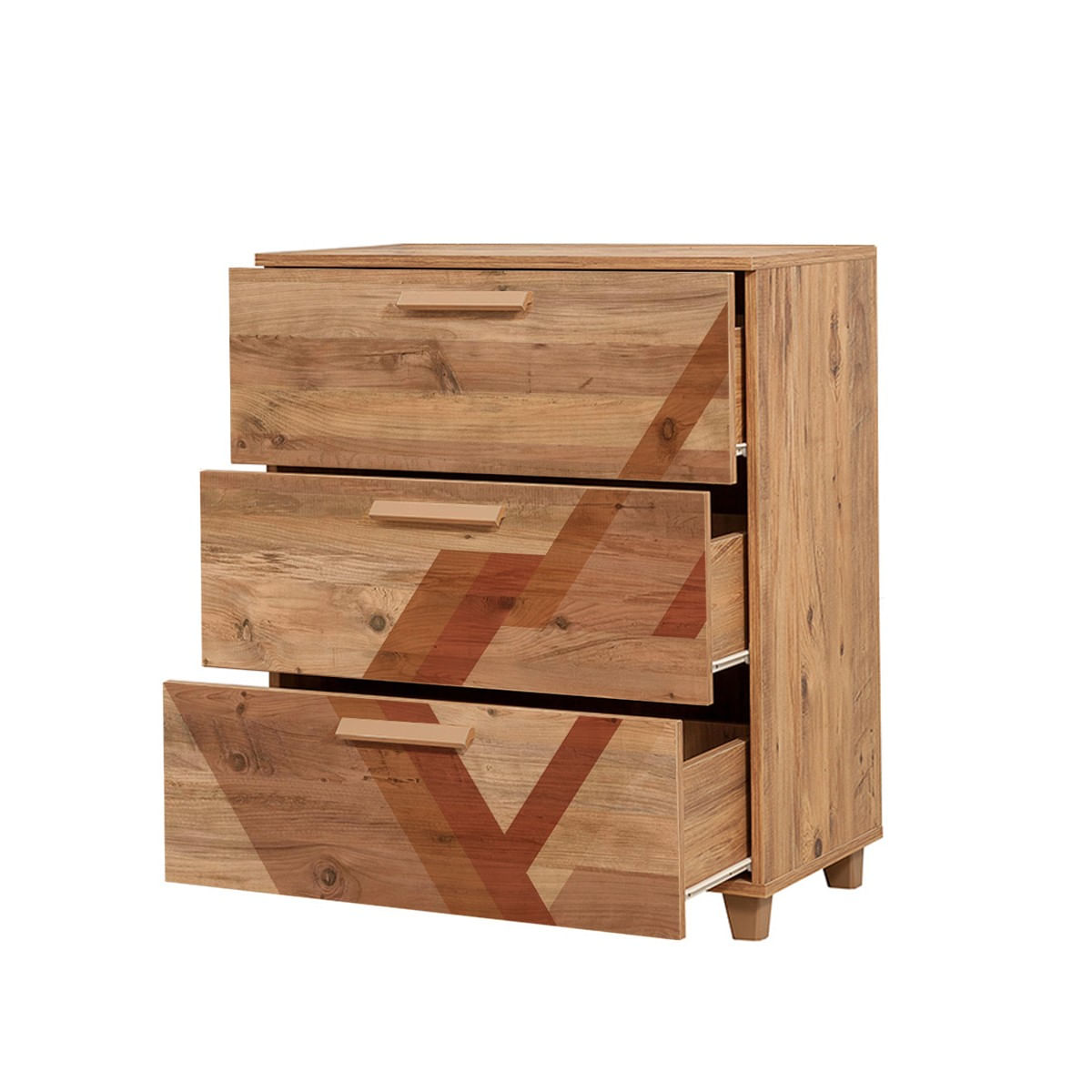Comodă Hanah Home, PAL melaminat, 80 x 43 x 95 cm, atlantic pine, 869VEL3478 — imaginea 3