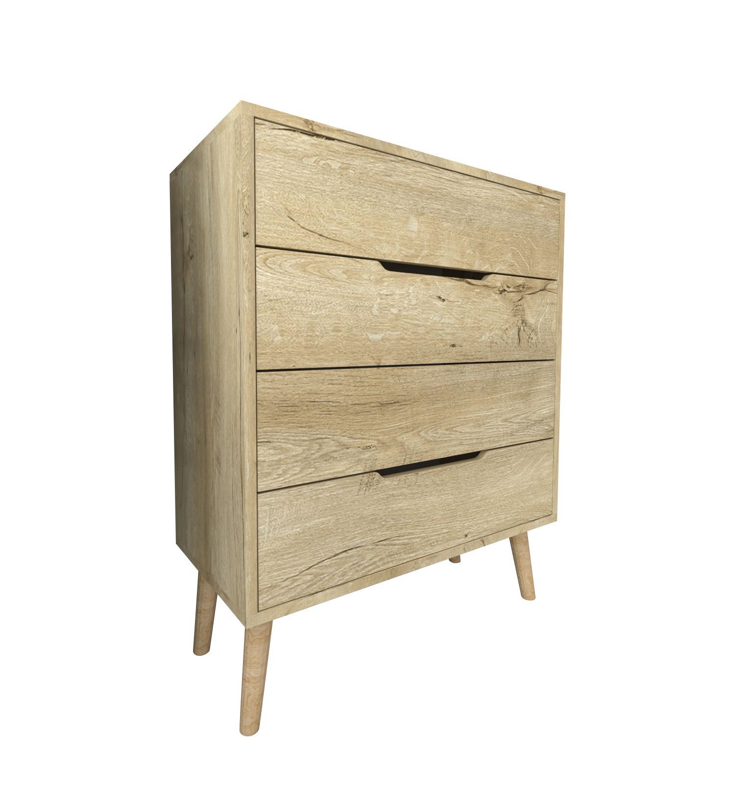 Comodă Hanah Home, PAL melaminat, 78 x 45 x 95 cm, sapphire stejar, 469ORN2104 — imaginea 6