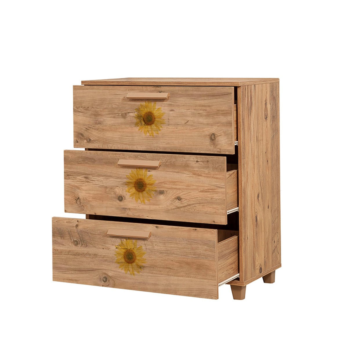 Comodă Hanah Home, PAL melaminat, 80 x 43 x 95 cm, atlantic pine, 869VEL3486 — imaginea 3