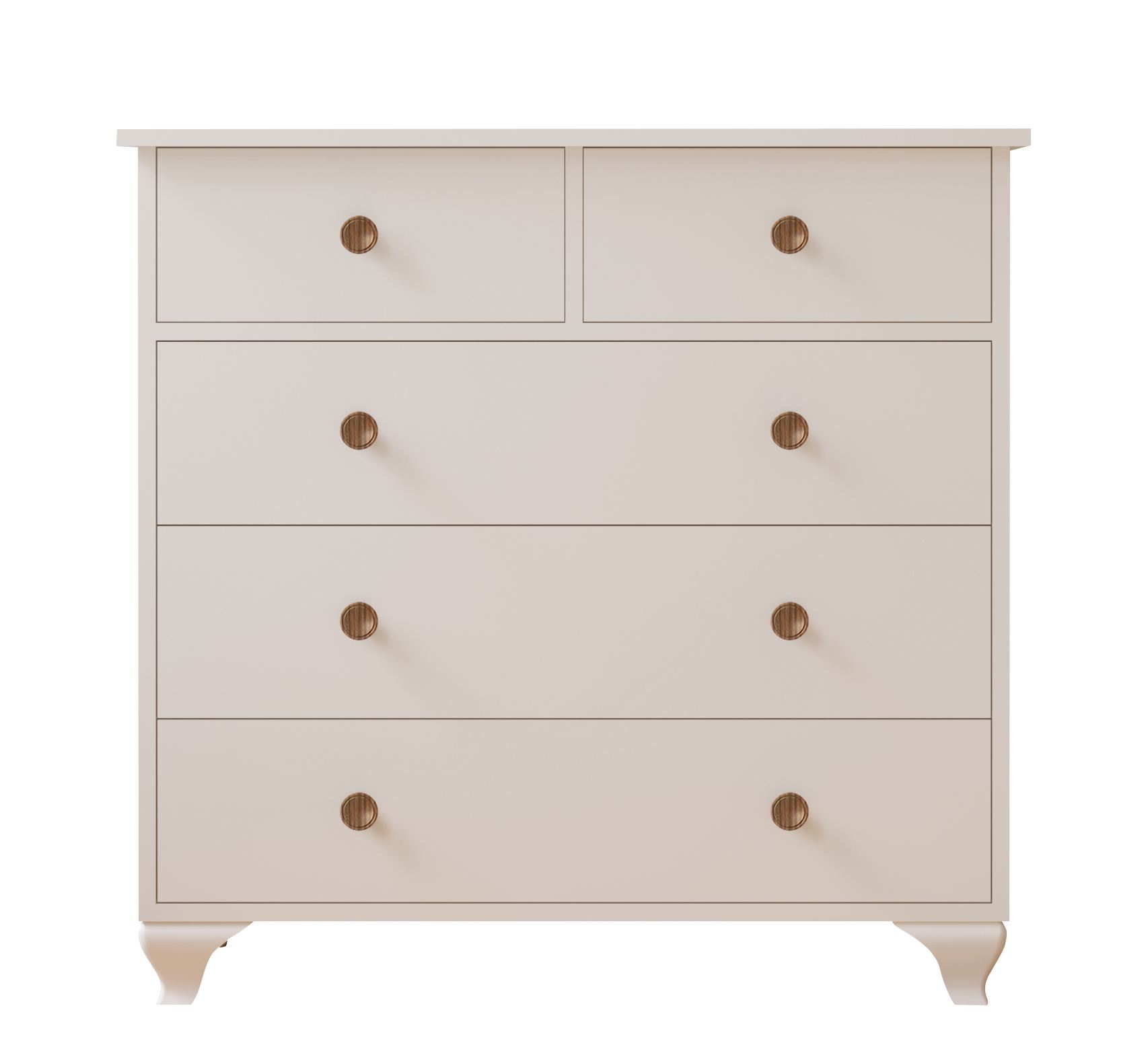 Comodă Hanah Home, PAL melaminat, 90 x 40 x 86 cm, alb mat, 167RAB1504 — imaginea 5