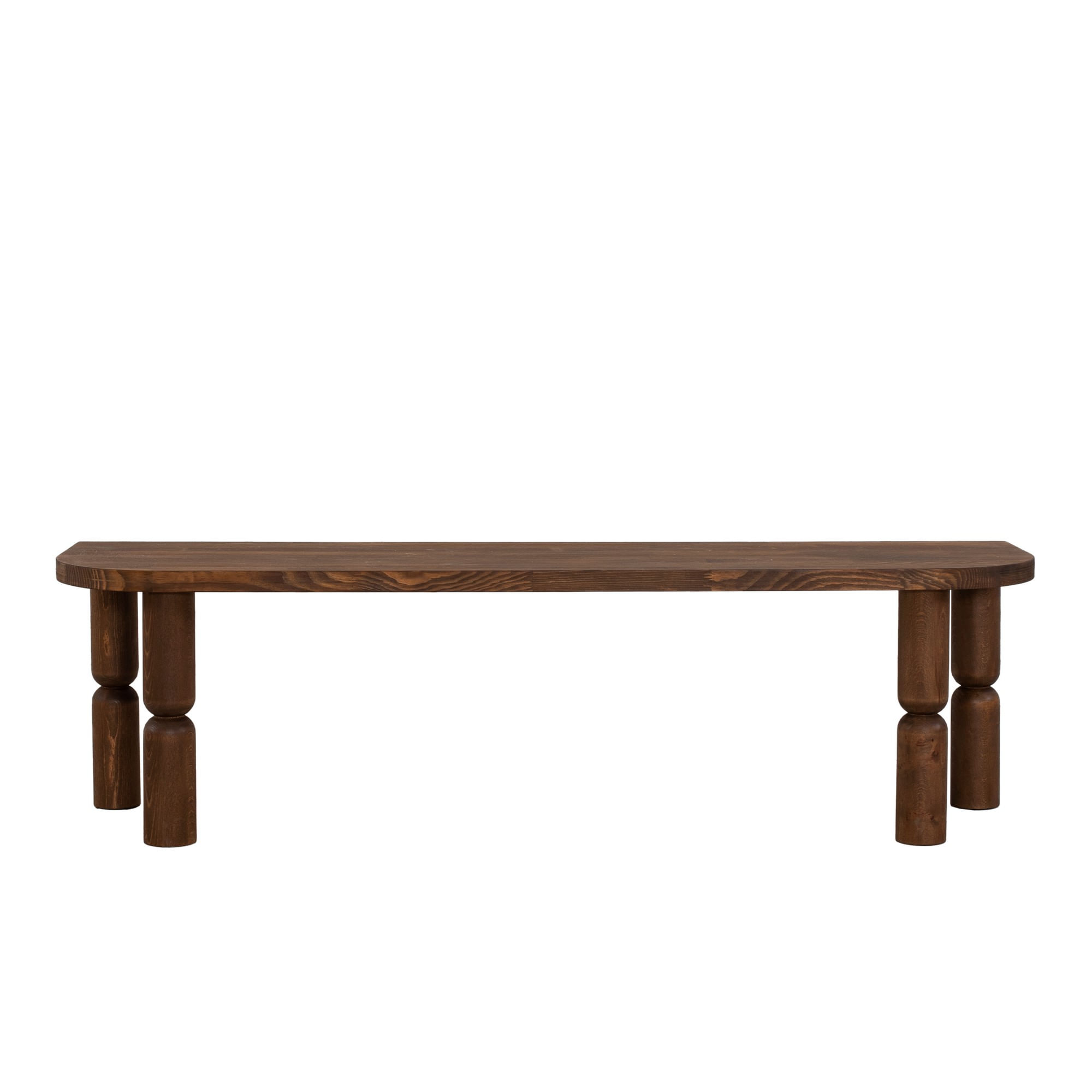 Comodă TV Hanah Home, lemn masiv, 140 x 35 x 40 cm, nuc, 552NOS2392 — imaginea 2