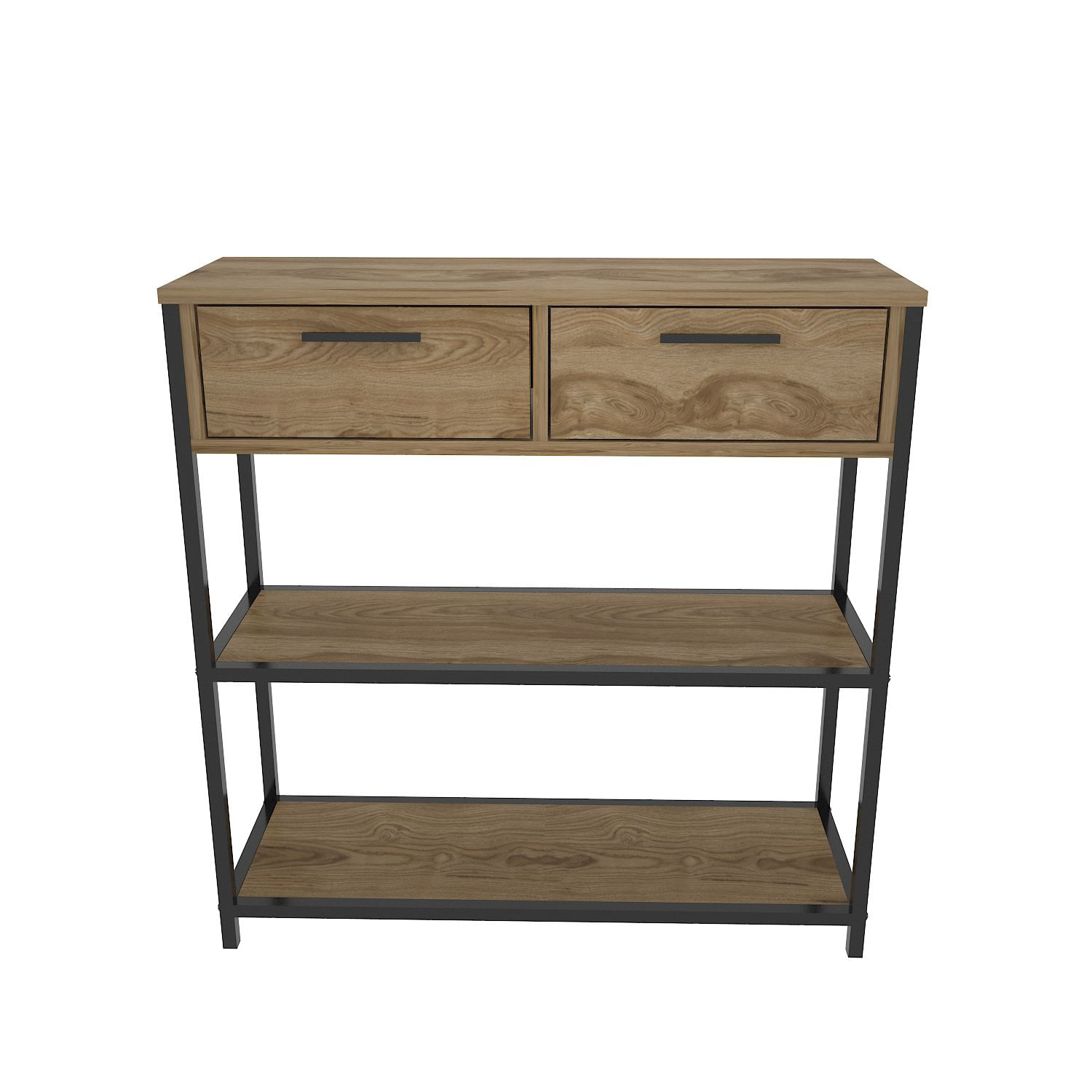 Comodă Hanah Home, PAL melaminat, 90 x 30.5 x 92 cm, stejar, 875ZNA4303 — imaginea 3